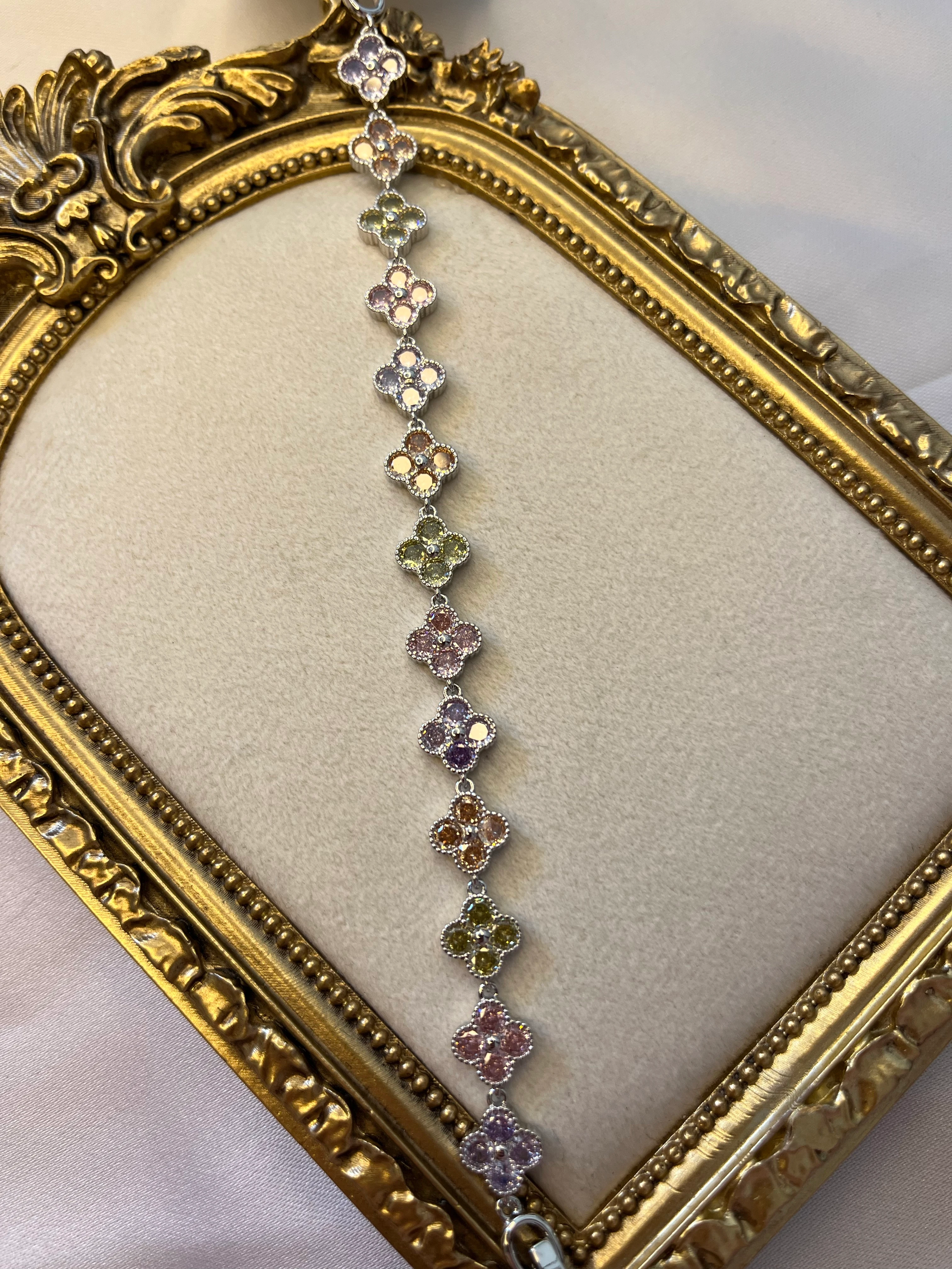 Xuping silver renkli yonca bileklik