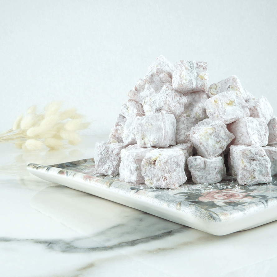 Nar Aromalı Pudralı Duble Antep Fıstıklı Lokum 