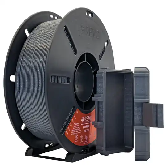 REVO Hyper PETG Gri filament ve baskı örneği
