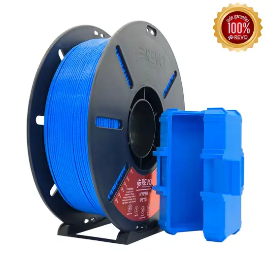 REVO Hyper PETG Mavi filament ve baskı örneği