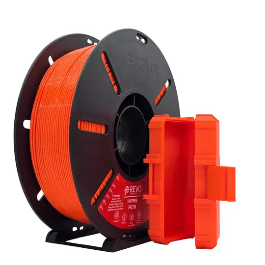 REVO Hyper PETG Turuncu filament ve baskı örneği