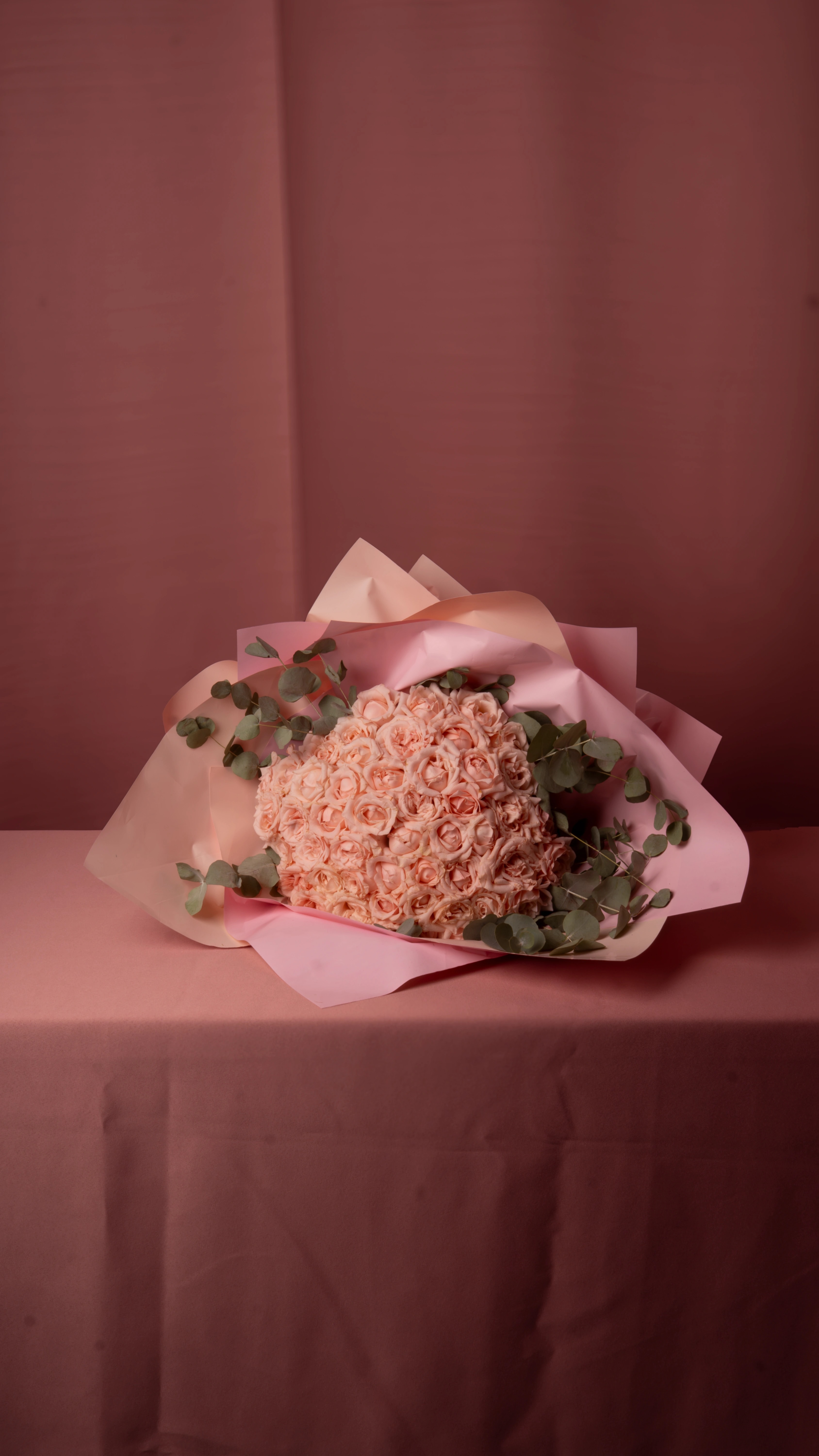 Pastel Pembe - Somon Gül Buketi