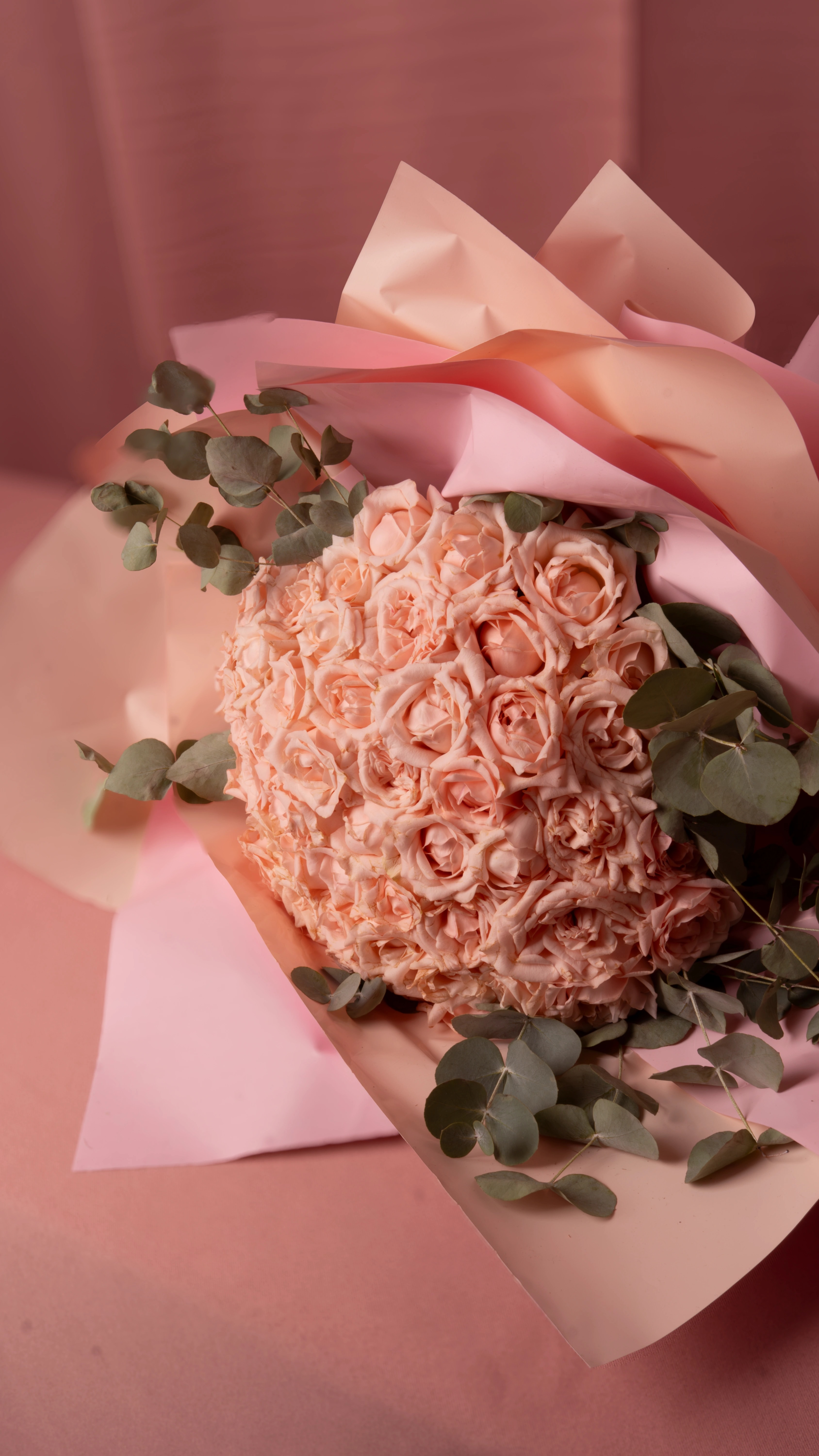 Pastel Pembe - Somon Gül Buketi