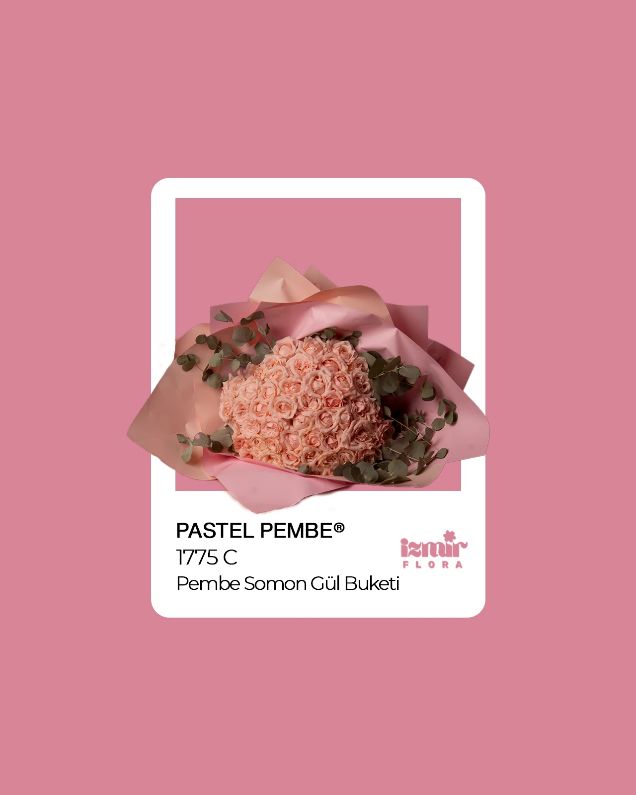 Pastel Pembe - Somon Gül Buketi