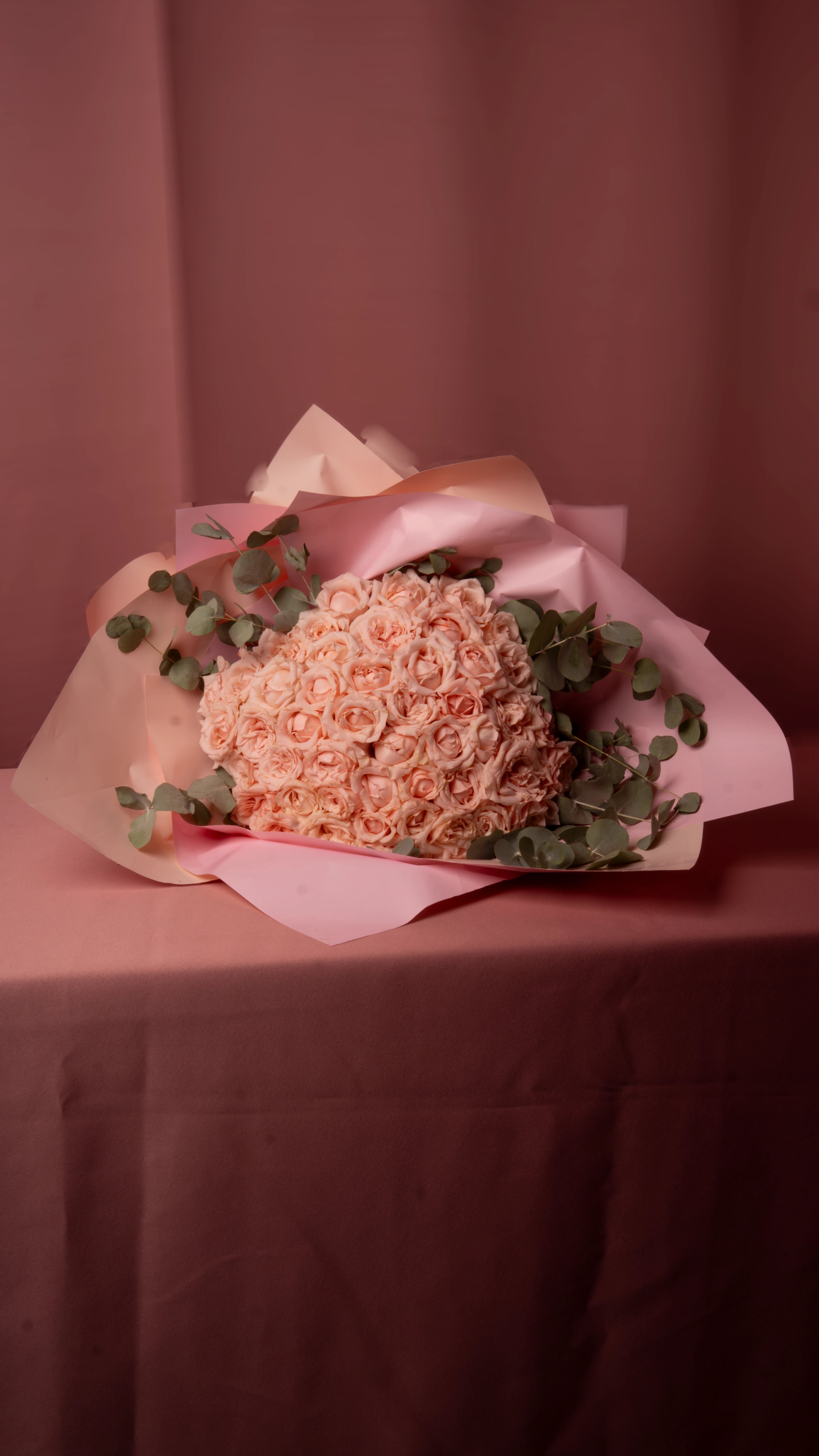 Pink Blossom-Pembe Somon Gül Buketi