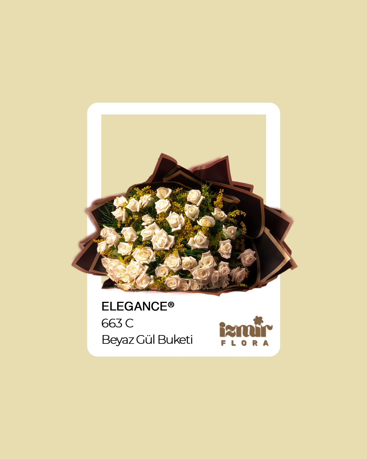 Elegance - Beyaz Gül Buketi