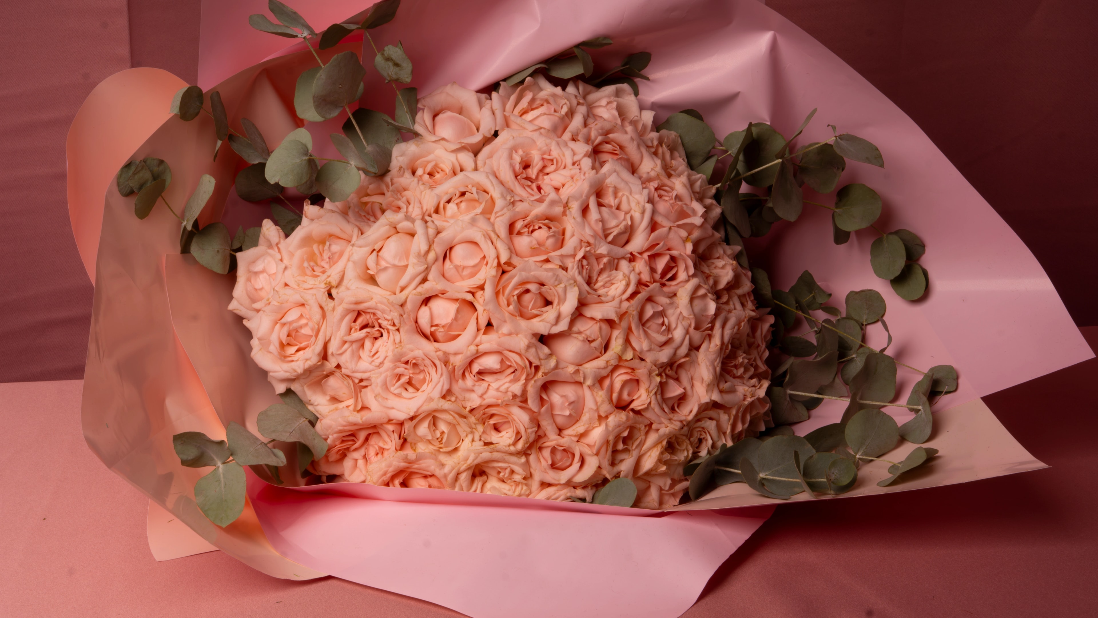 Pastel Pembe - Somon Gül Buketi