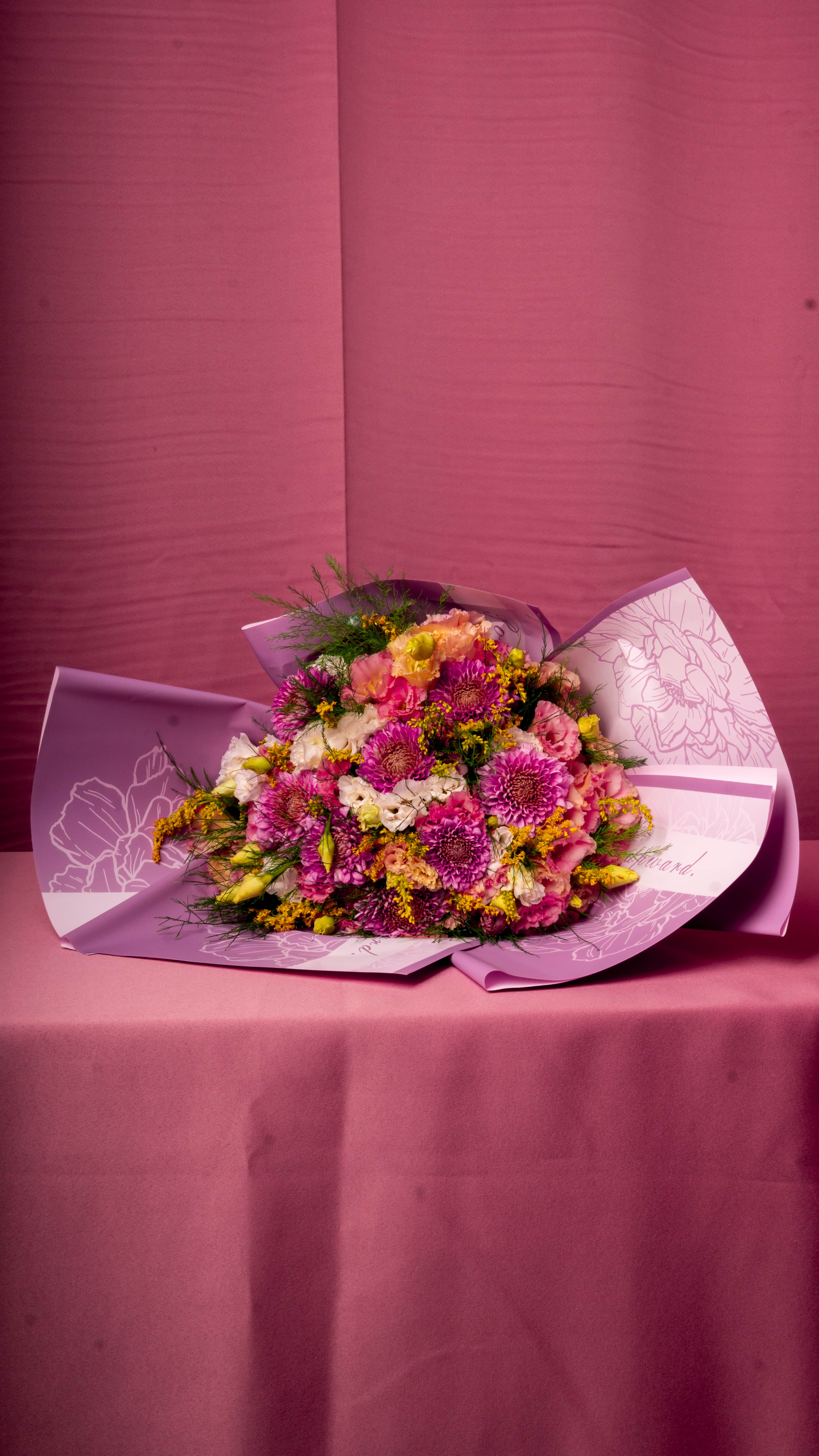 Pastel Pembe - Karışık Buket 