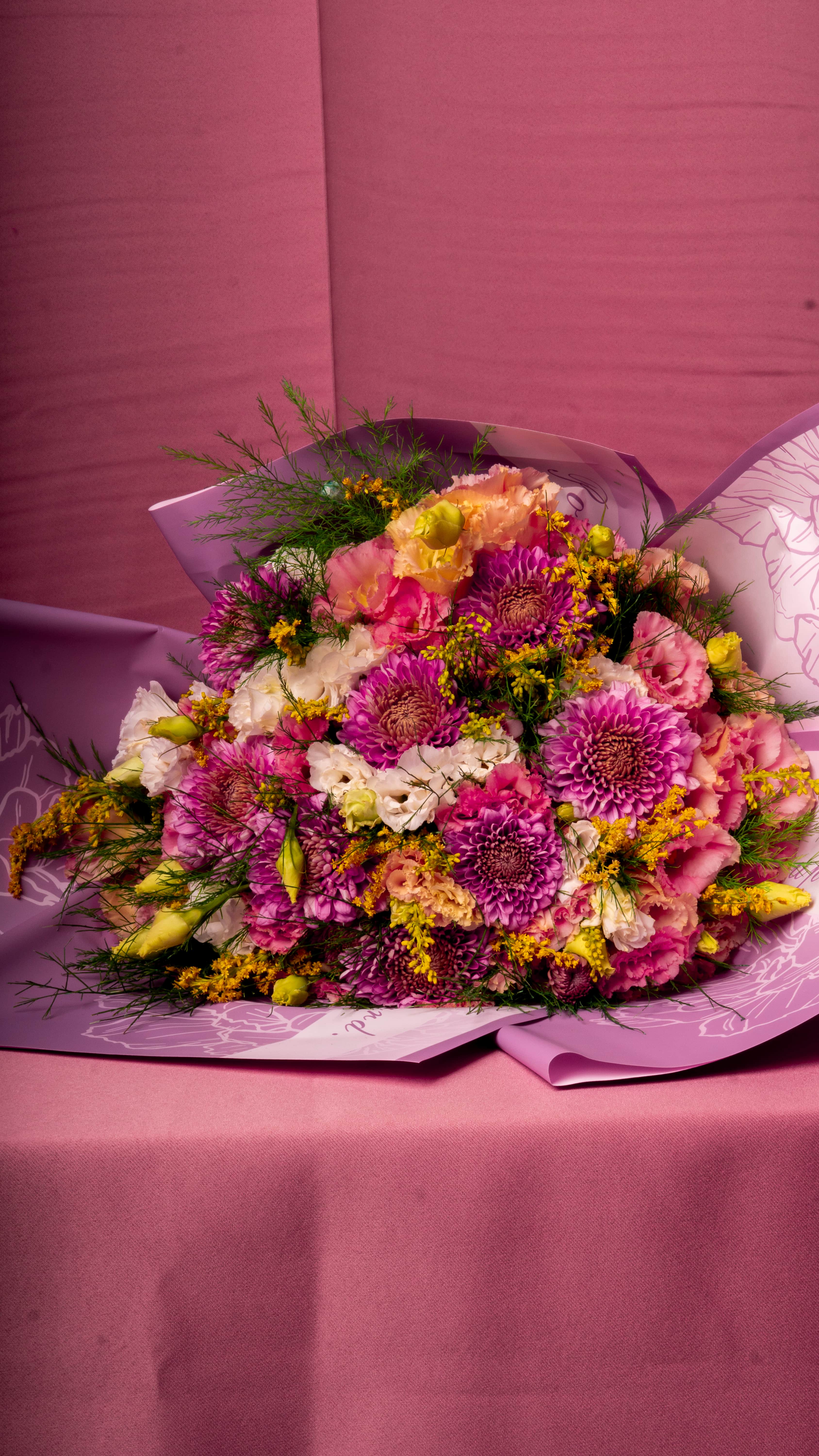 Pastel Pembe - Karışık Buket 
