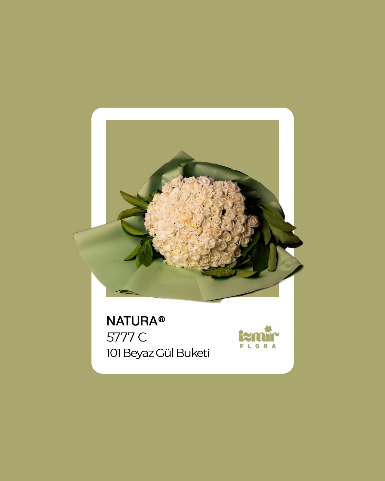 Natura - 101 Beyaz Gül Buketi 