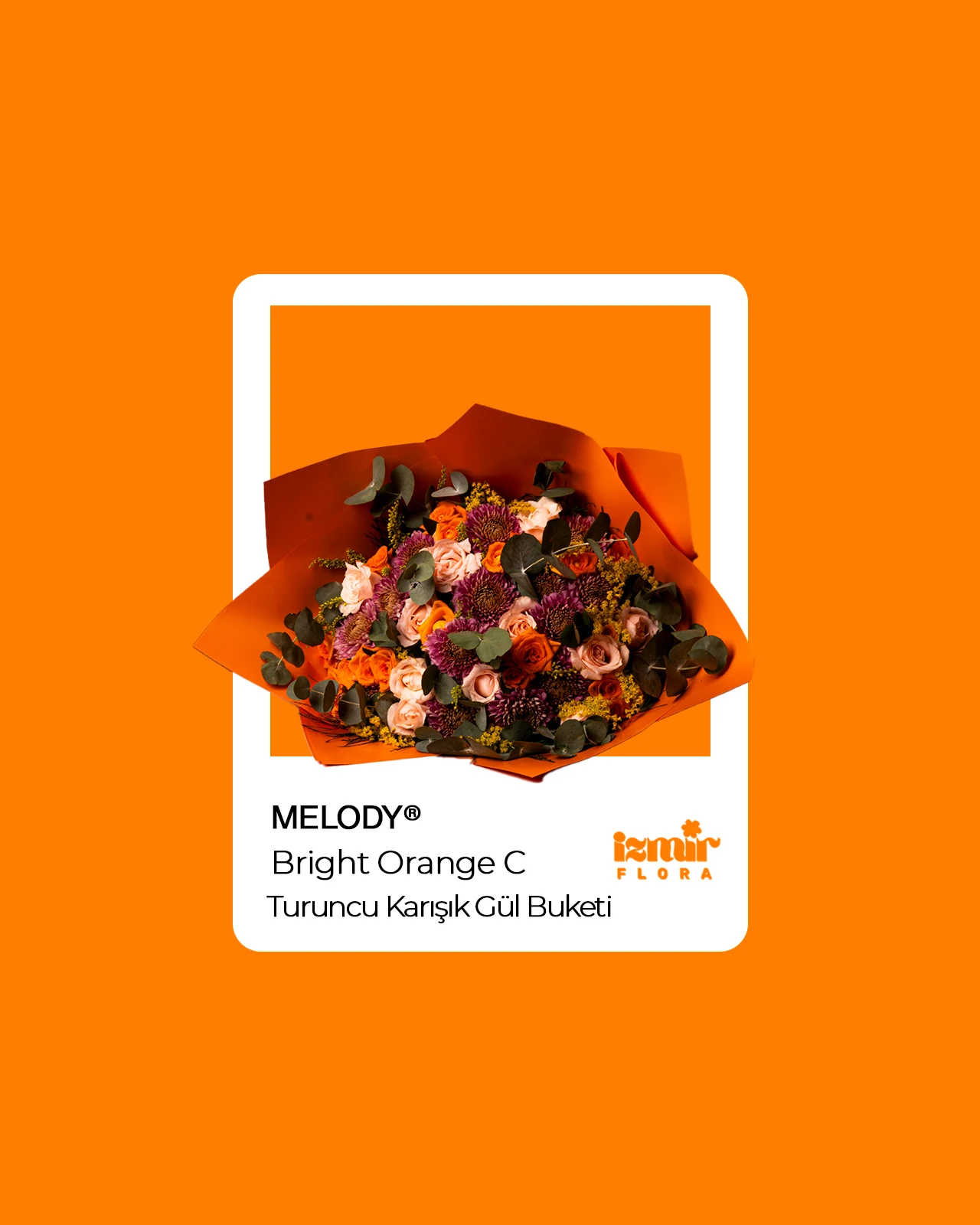 Melody - Karışık Turuncu Gül Buketi