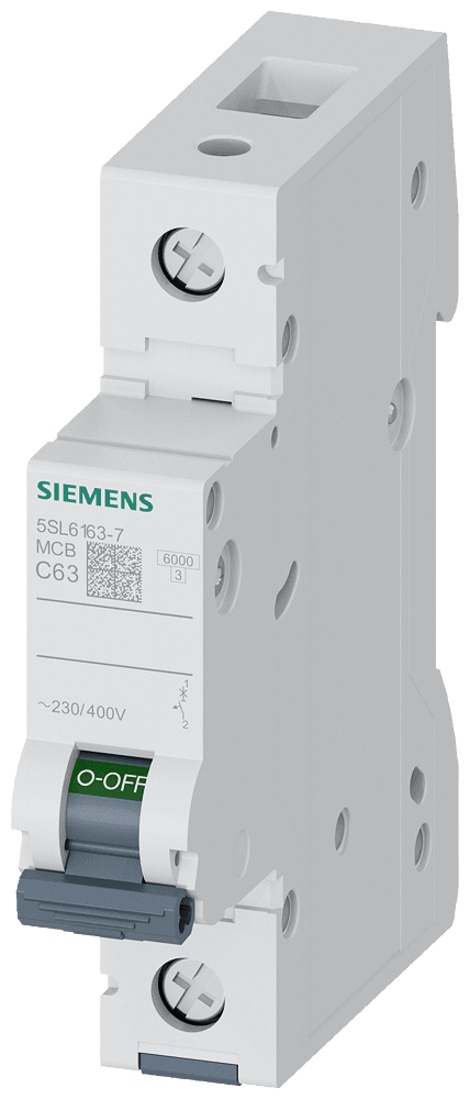 SIEMENS - 5SL6163-7 63A, 6kA, 1 KUTUP C TİPİ OTOMATİK SİGORTA