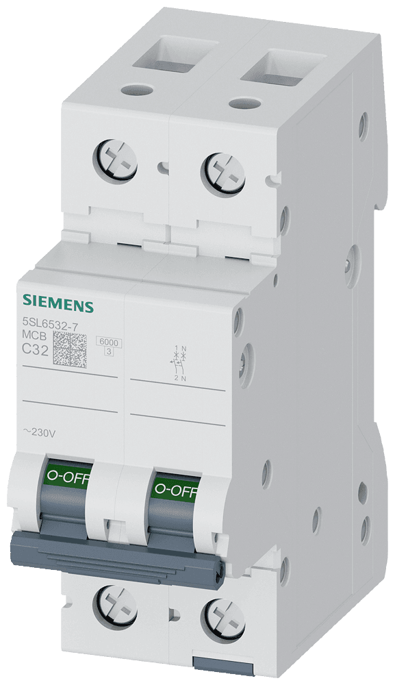 SIEMENS - 5SL6532-7 32A, 6kA, 1F+N 2 KUTUP C TİPİ OTOMATİK SİGORTA