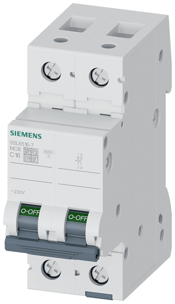 SİEMENS - 5SL6516-7 16A, 6kA, 1+N KUTUP C TİPİ OTOMATİK SİGORTA