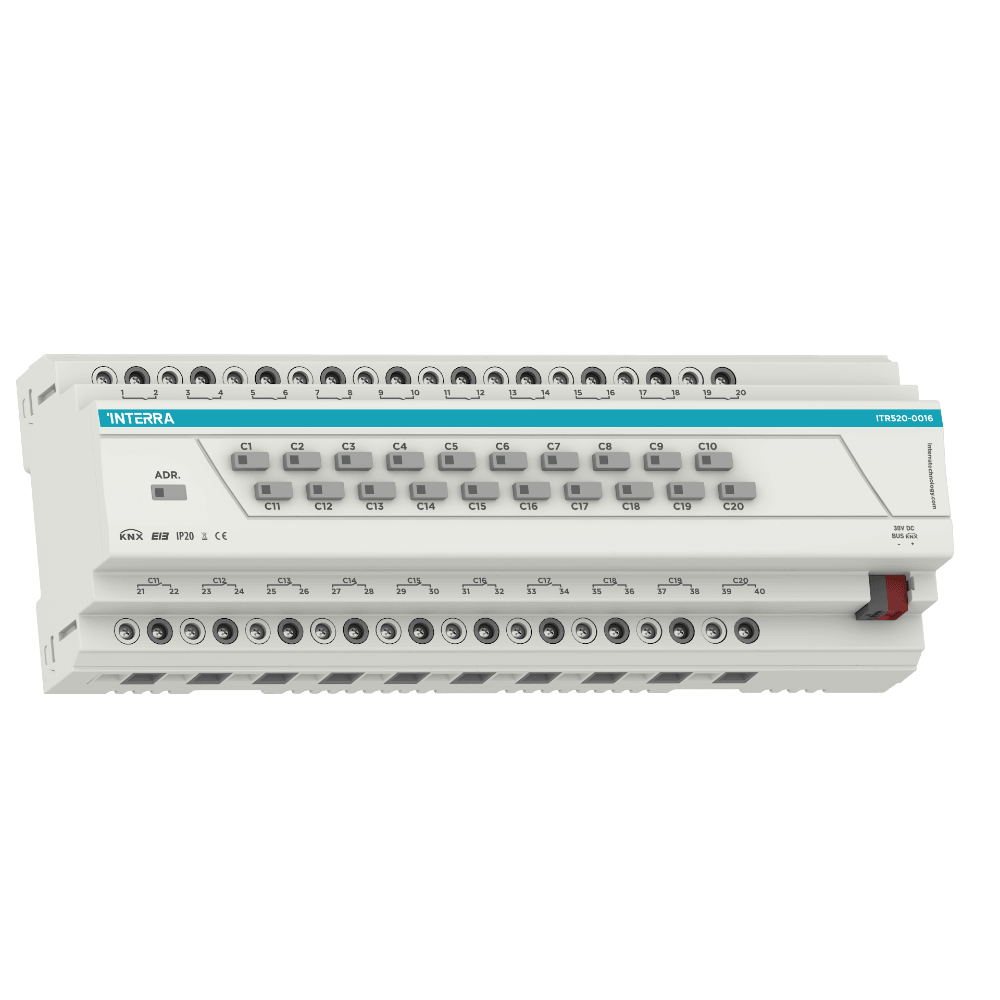 Interra Combo KNX Actuator - 20 Channel 16A (Lighting, Shutter, Blind, Fan Coil)