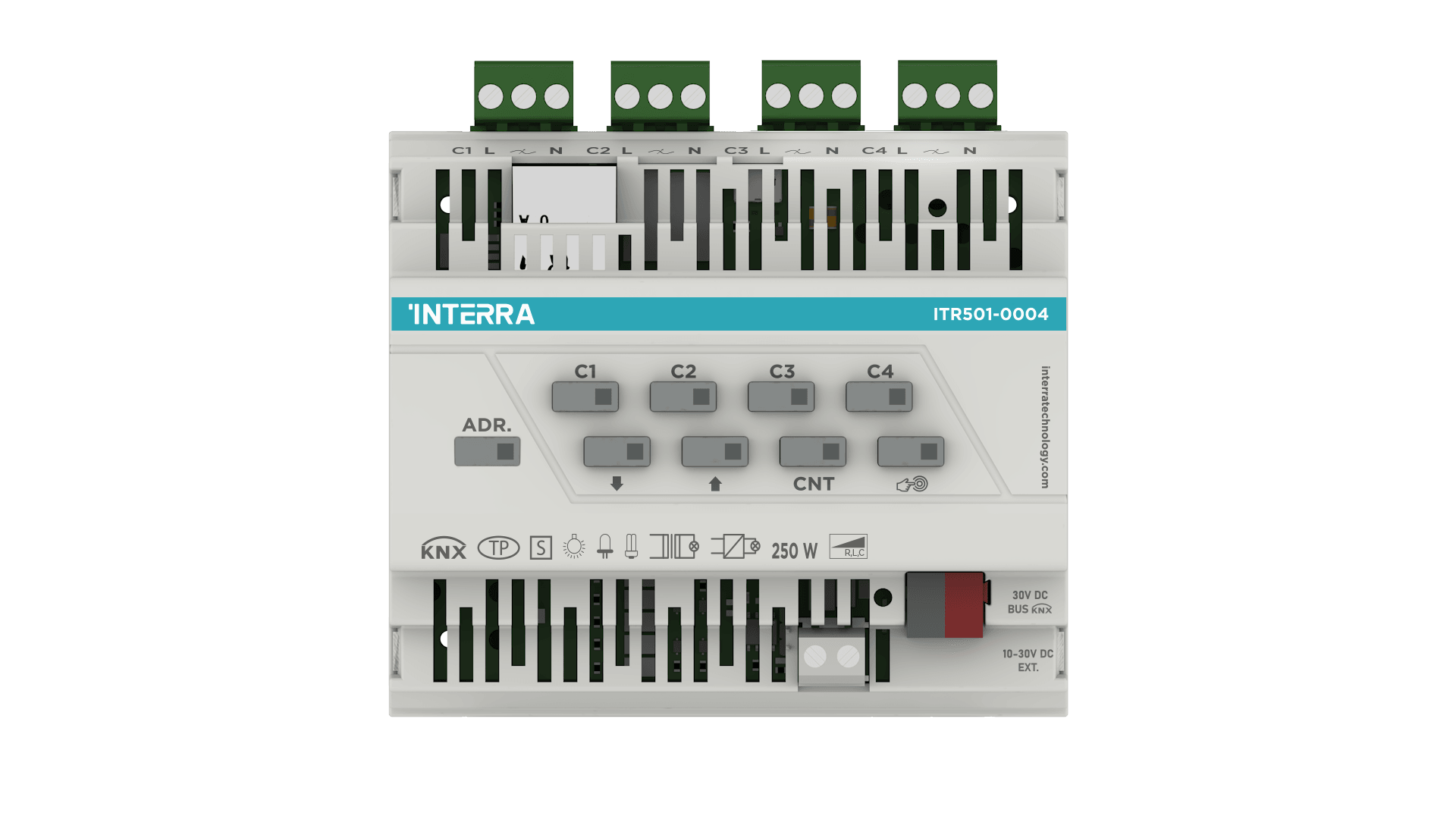 İNTERRA-ITR501-0004 / KNX Universal Dimmer Actuator - 4 Channel