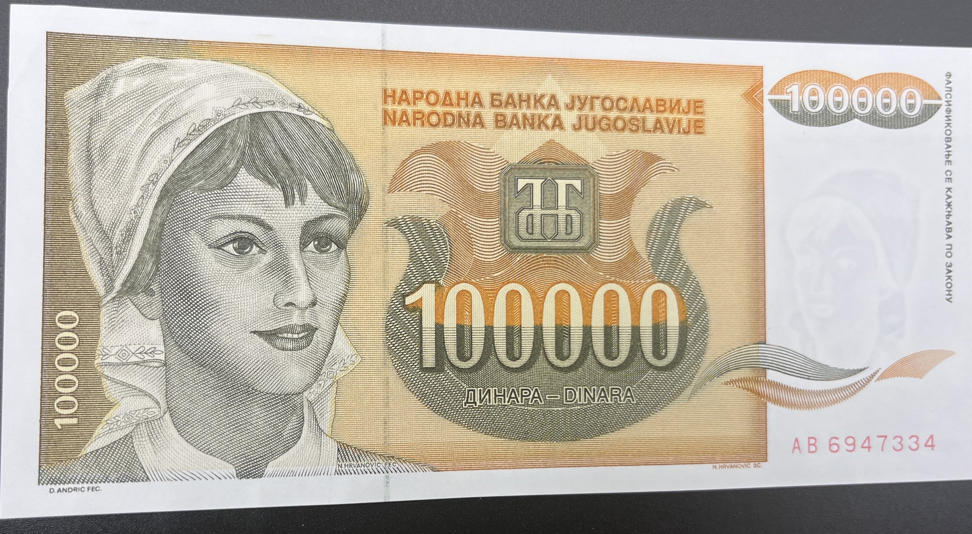 YUGOSLAVYA>100,000.00>DİNAR