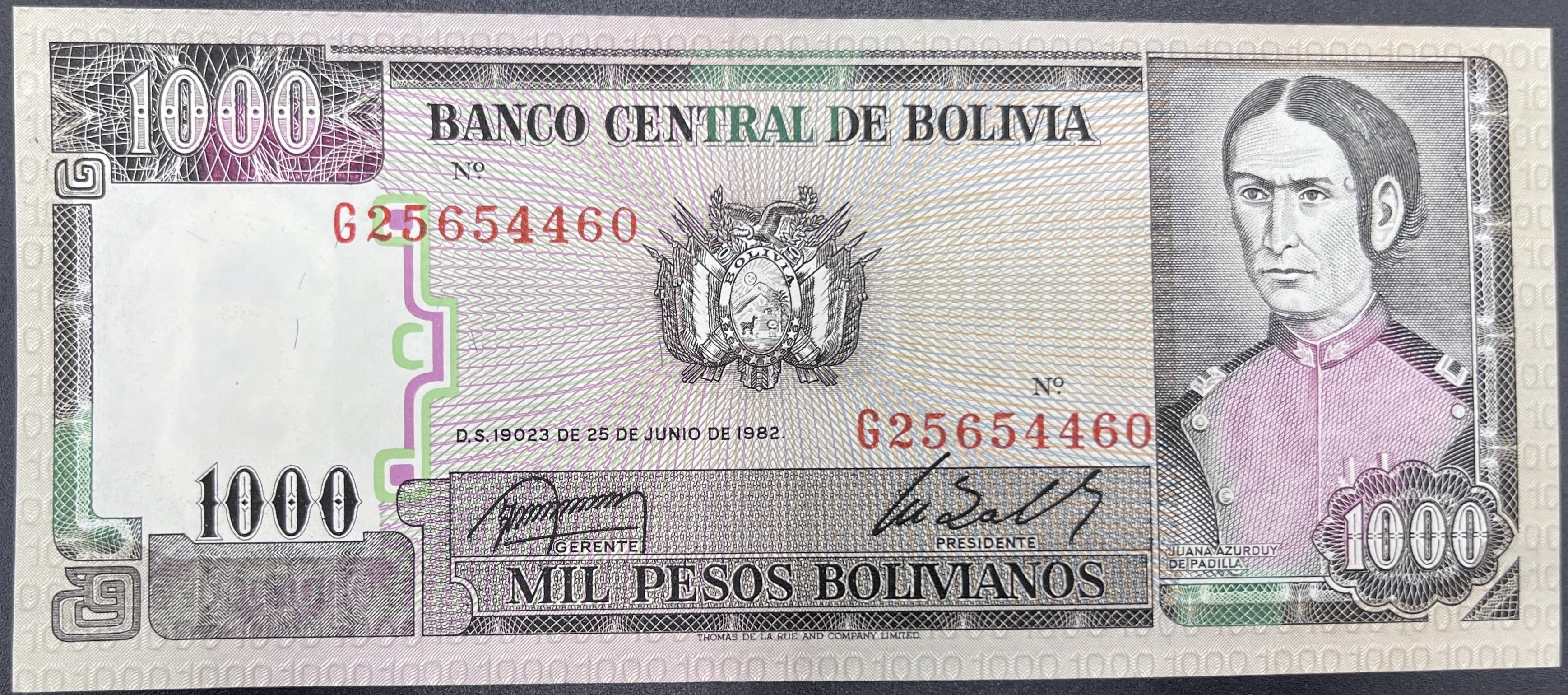 BOLİVYA>1,000.00>PESOS