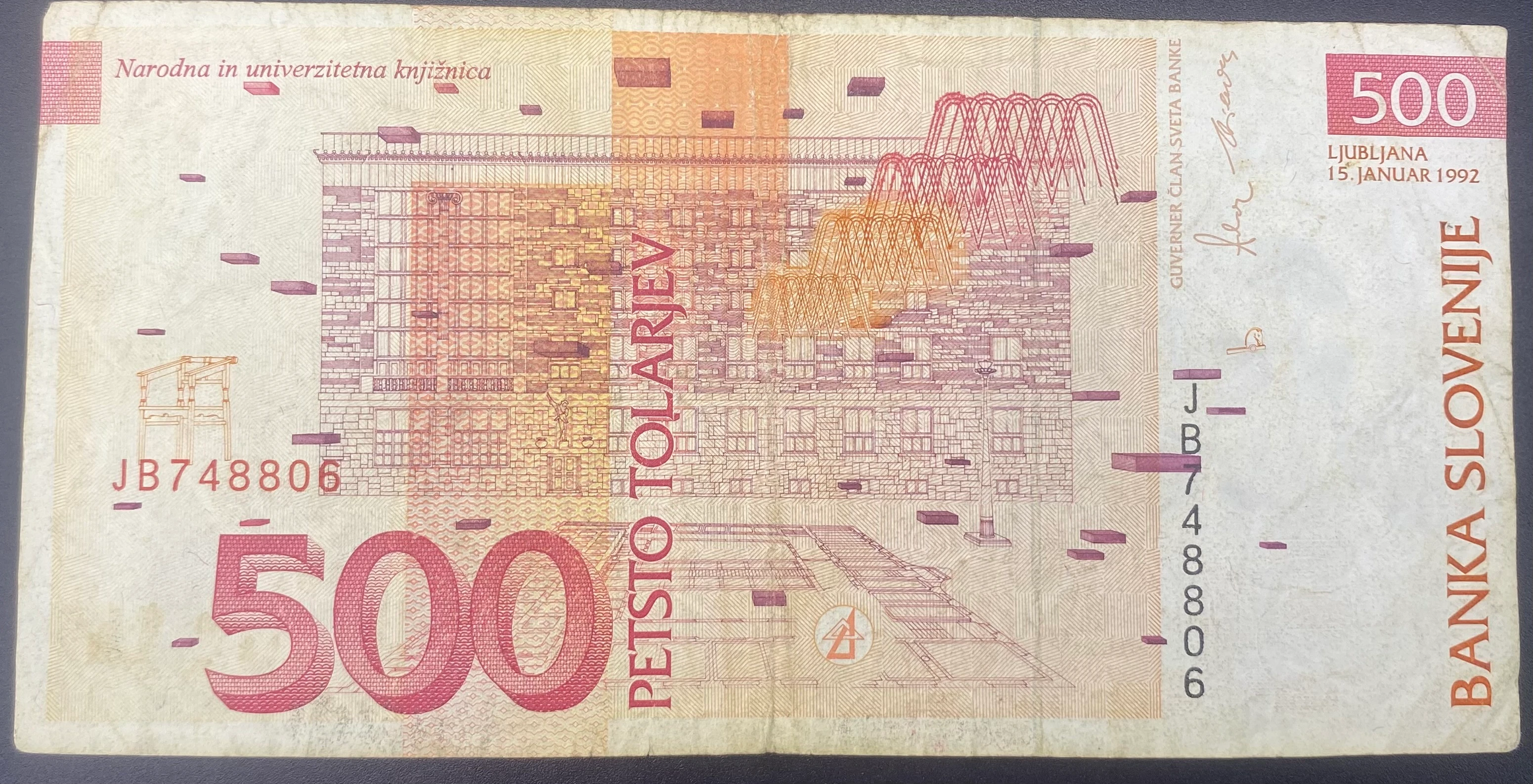 SLOVENYA   500  KORUN  (1992)-TEMİZ
