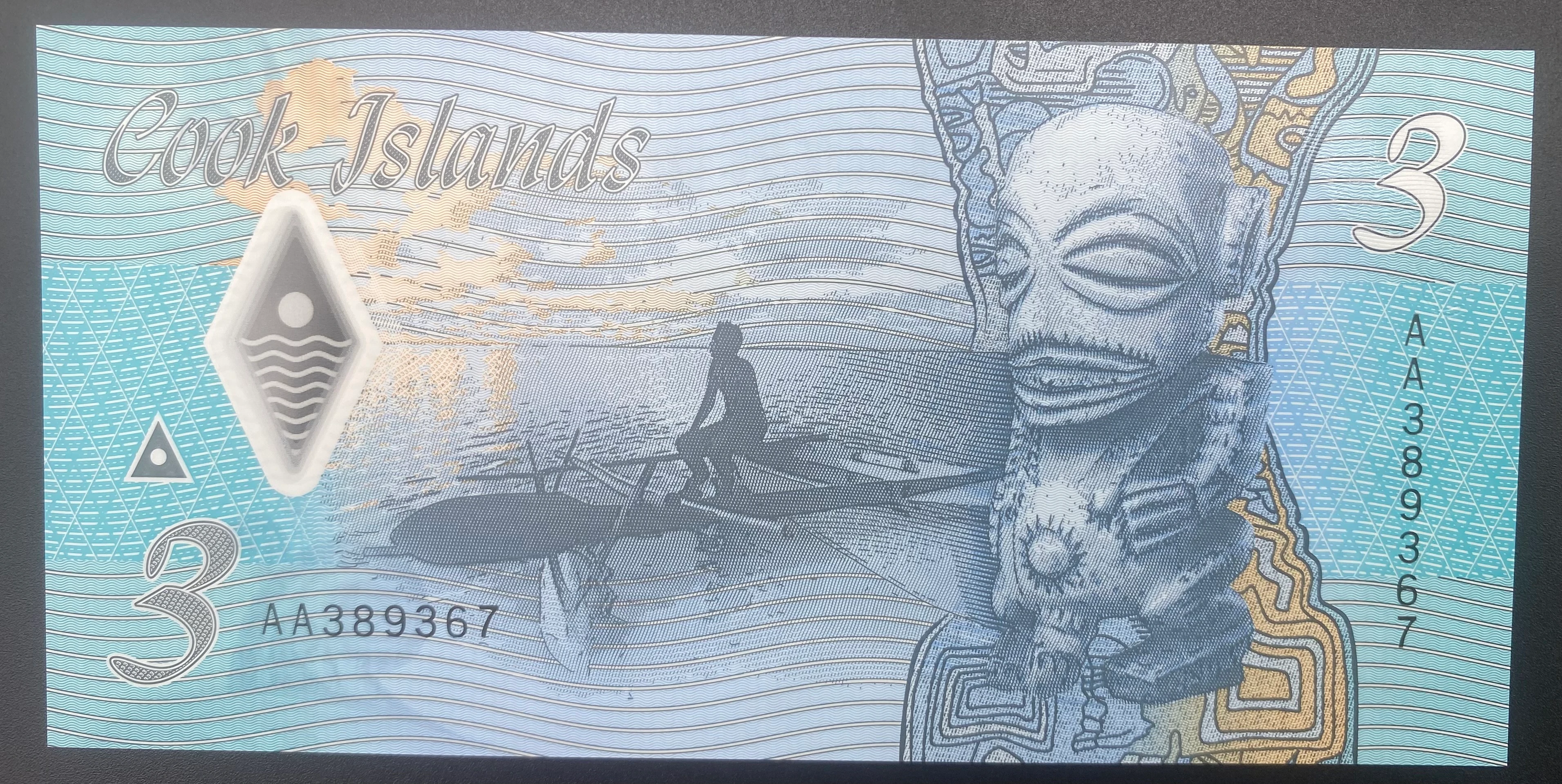 COOK İSLAND  3  DOLAR  (1992)-ÇİL