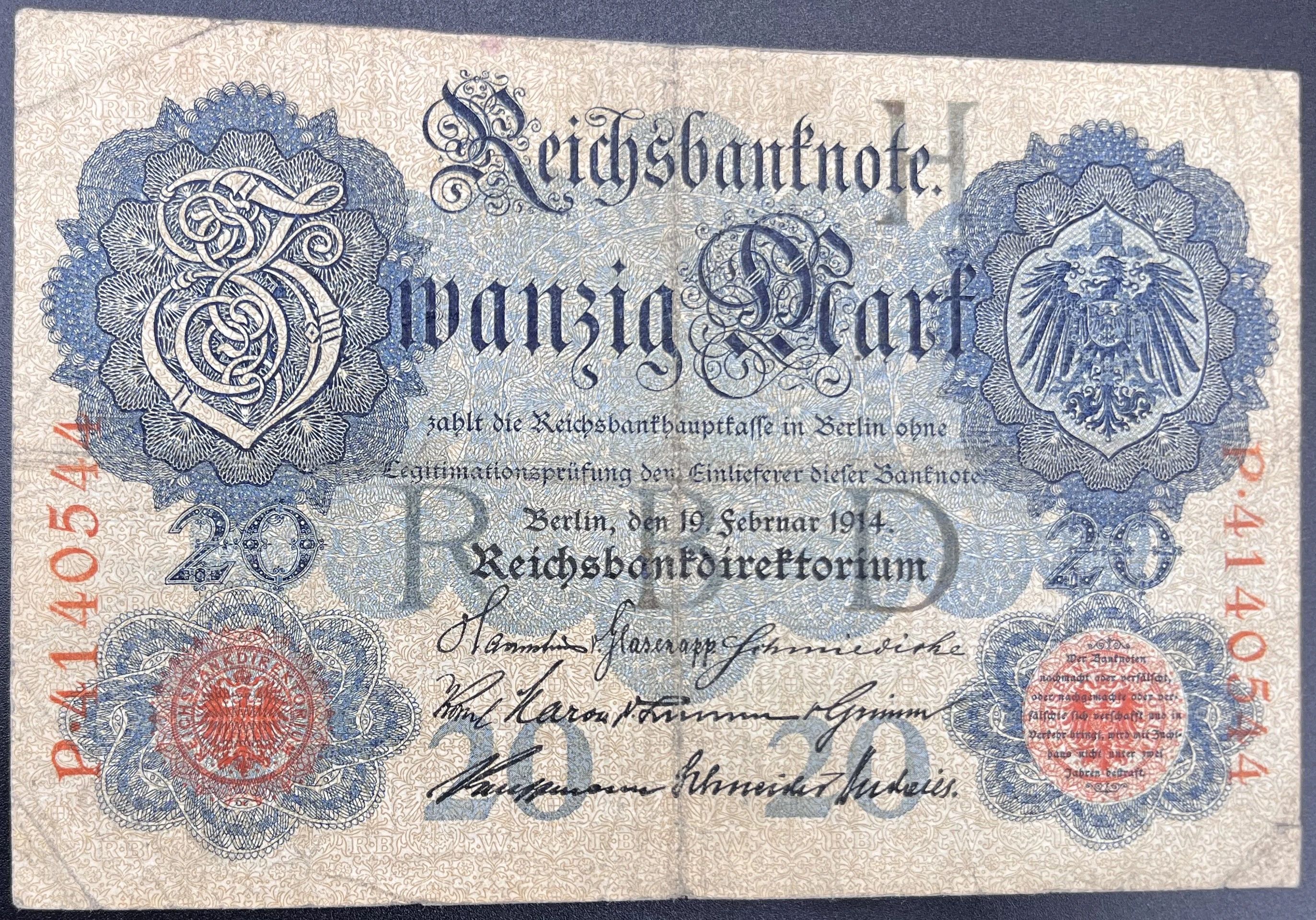 ALMANYA  20  MARK  (1914) -TEMİZ