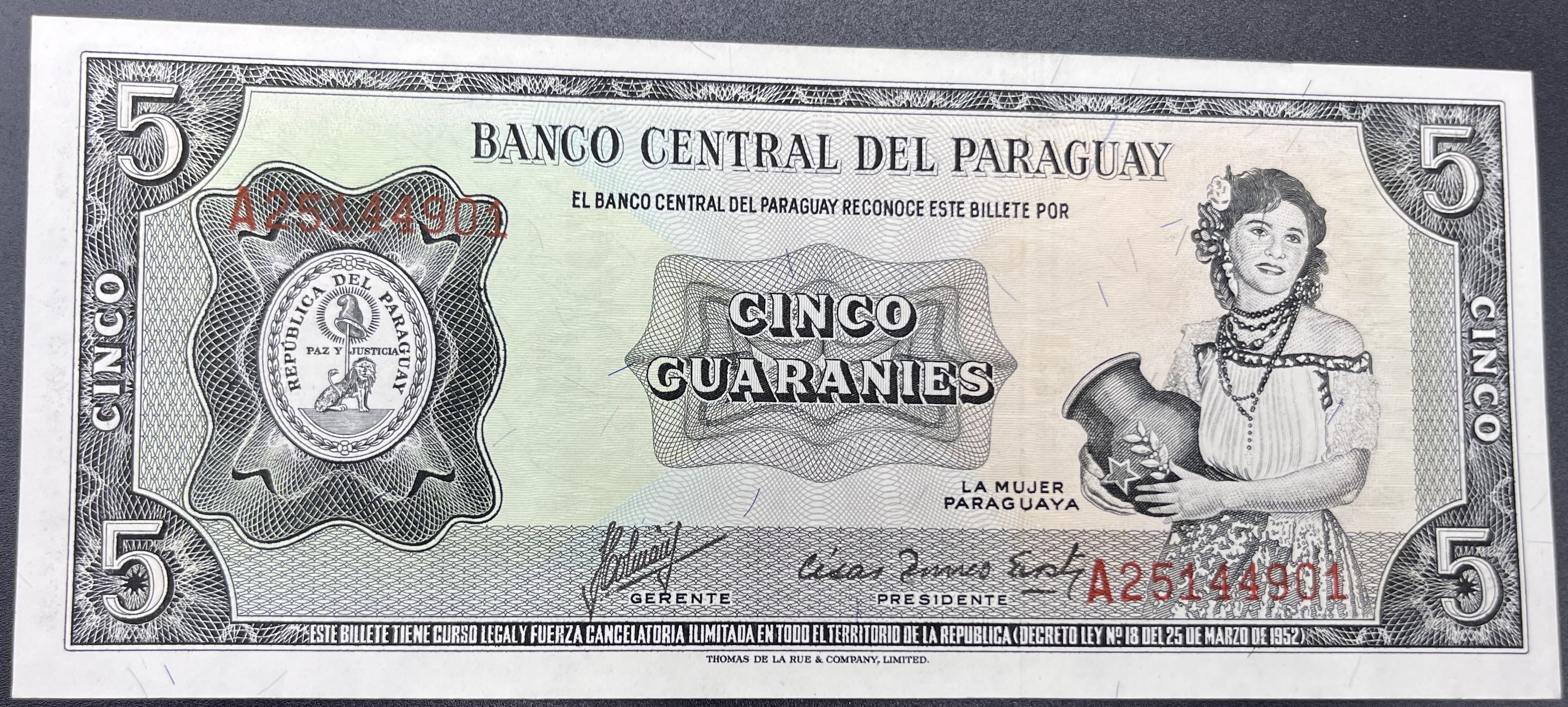PARAGUAY>5.00>GUARANİ