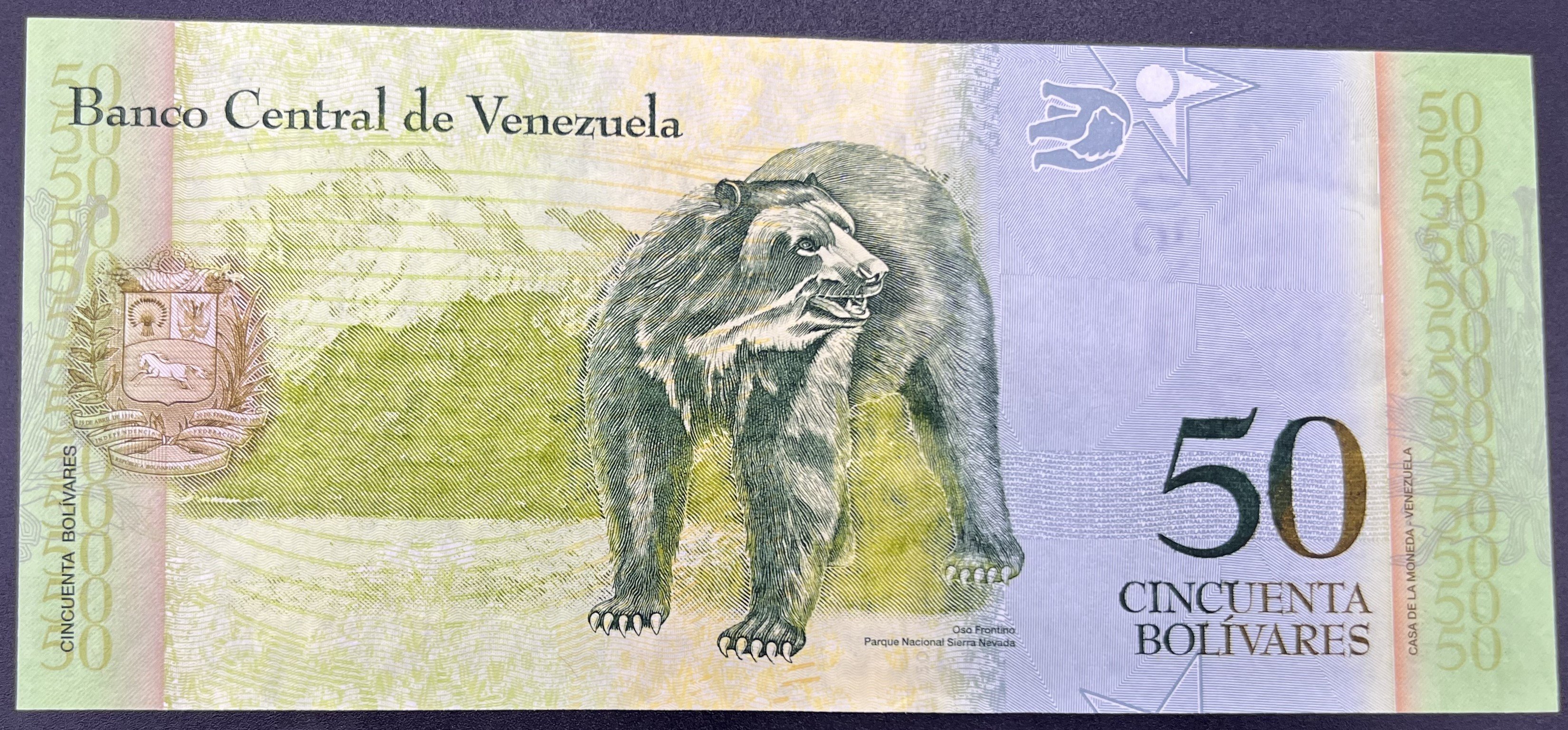 VENEZUELLA>50.00>BOLİVAR