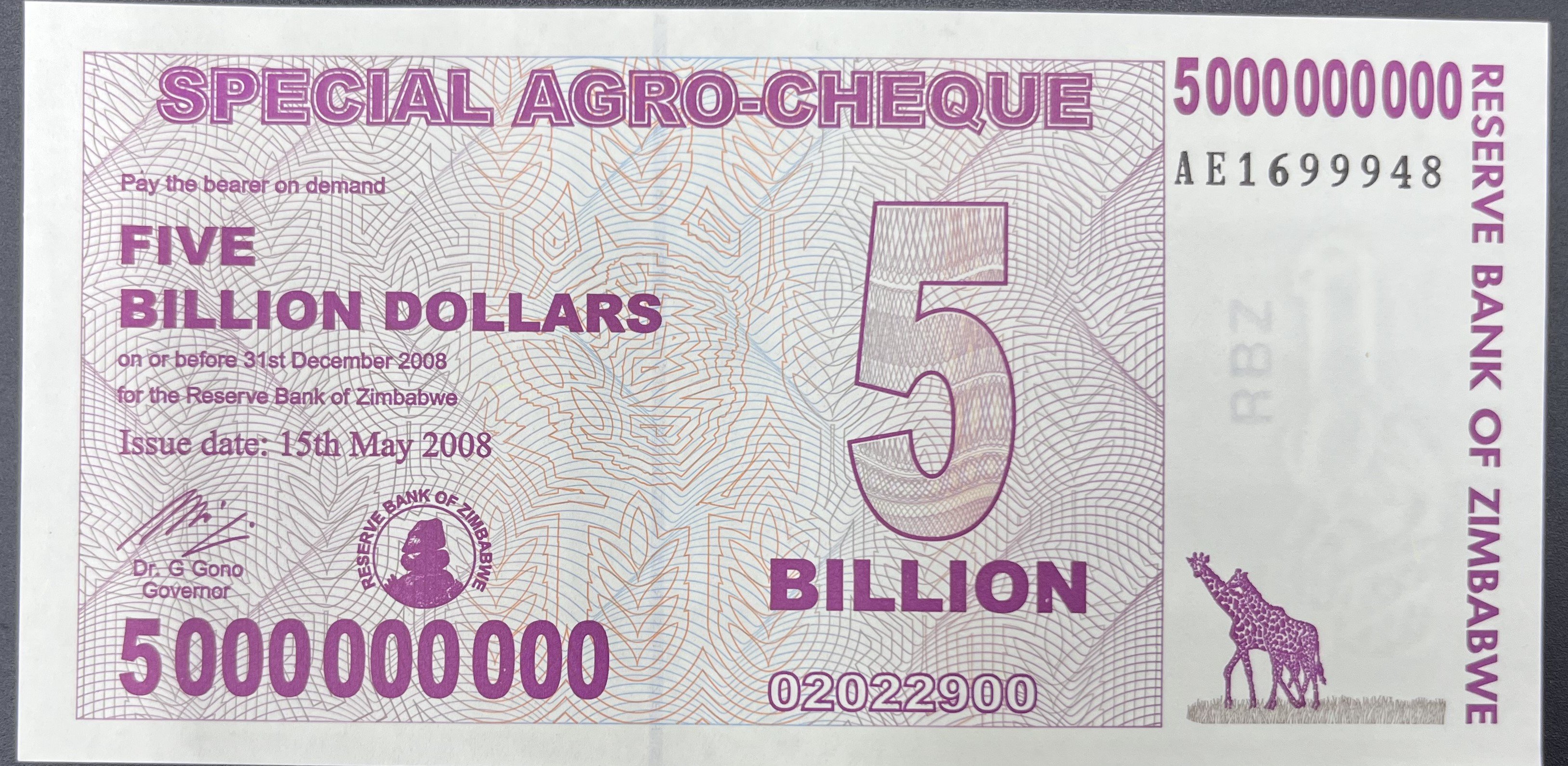 ZİMBAWE>5,000,000,000.00>DOLAR