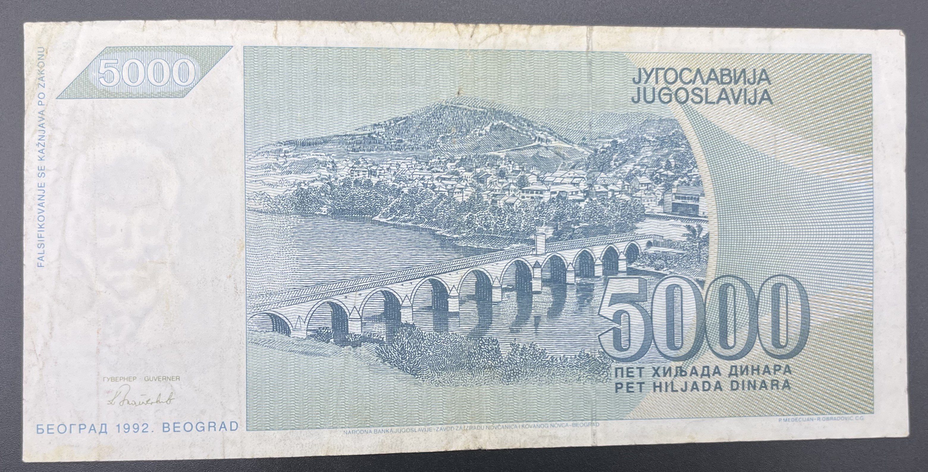 YUGOSLAVYA>5,000.00>DİNAR