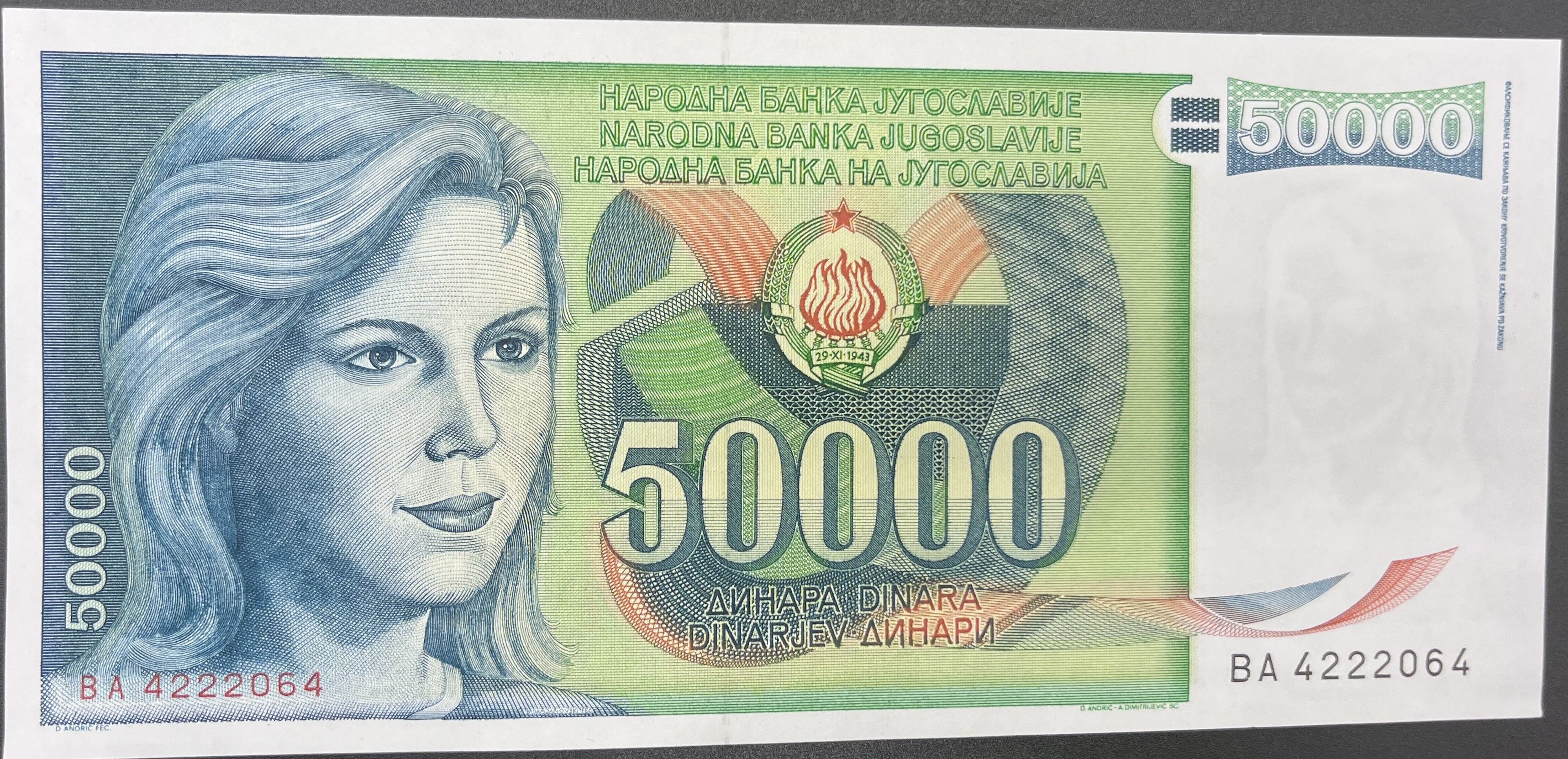 YUGOSLAVYA>50,000.00>DİNAR
