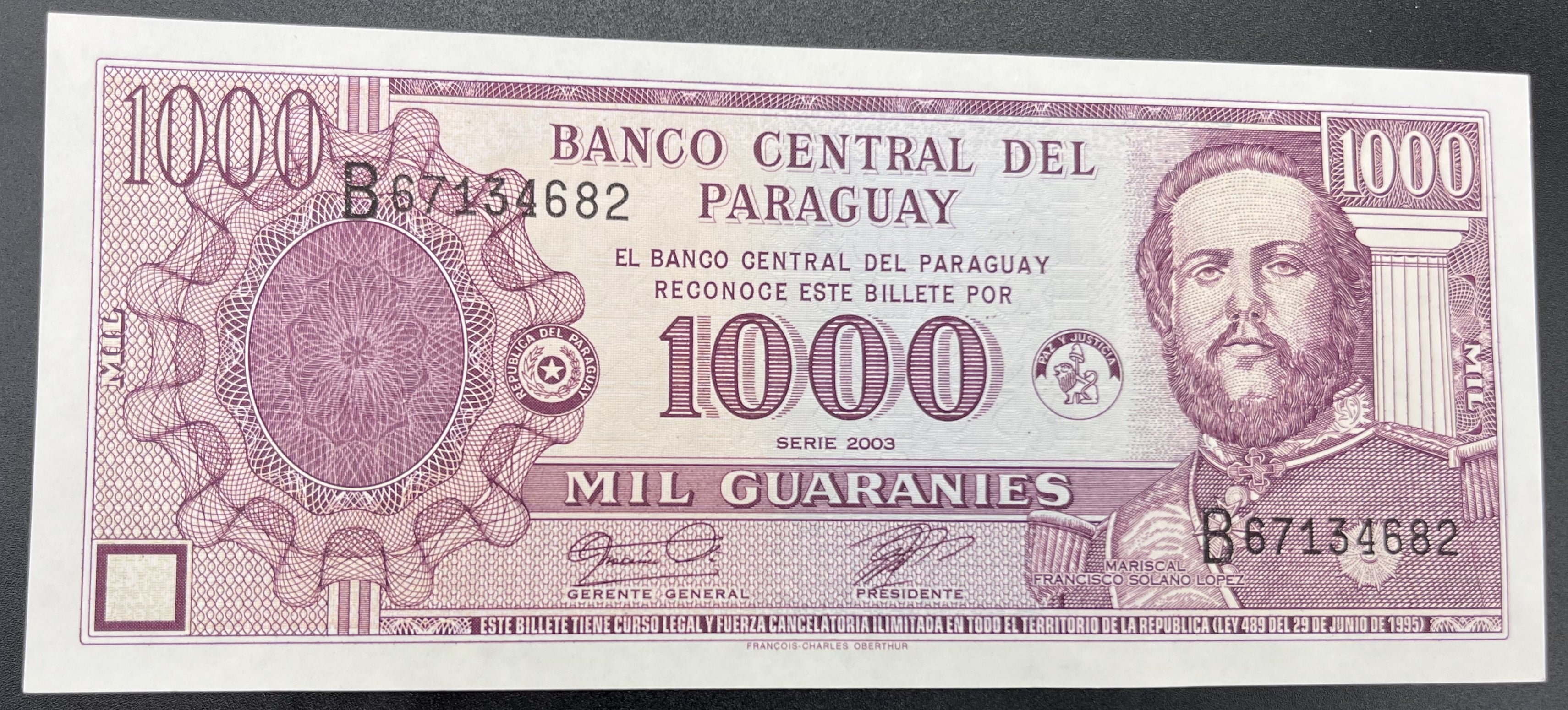 PARAGUAY>1,000.00>GUARANİ