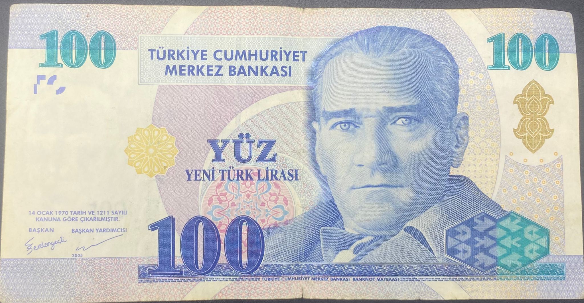 8.EMİSYON>100YTL>TÜRK PARASI> ÇÇT KONDİSYON