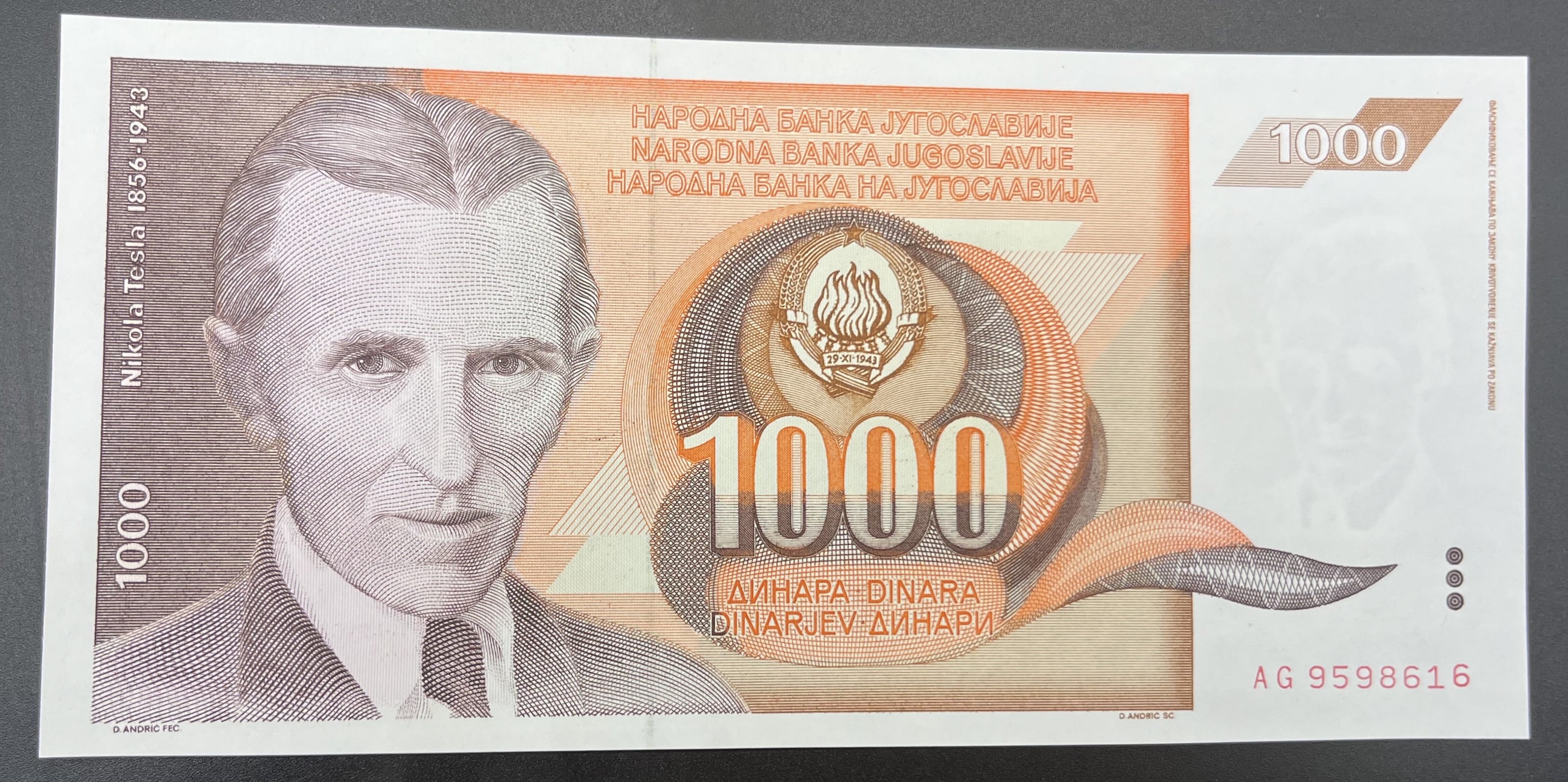 YUGOSLAVYA>1,000.00>DİNAR