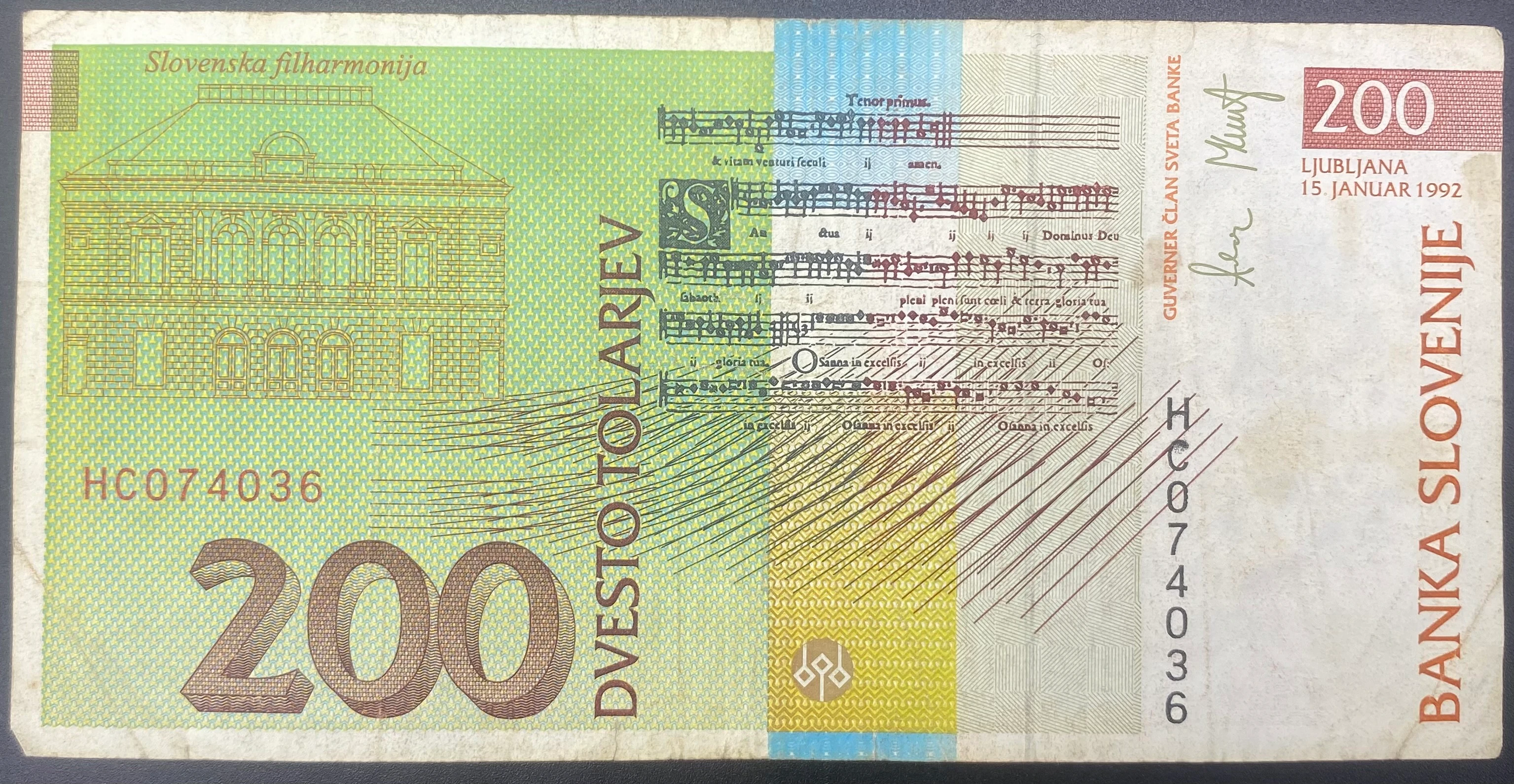 SLOVENYA   200  KORUN  (1992)-TEMİZ