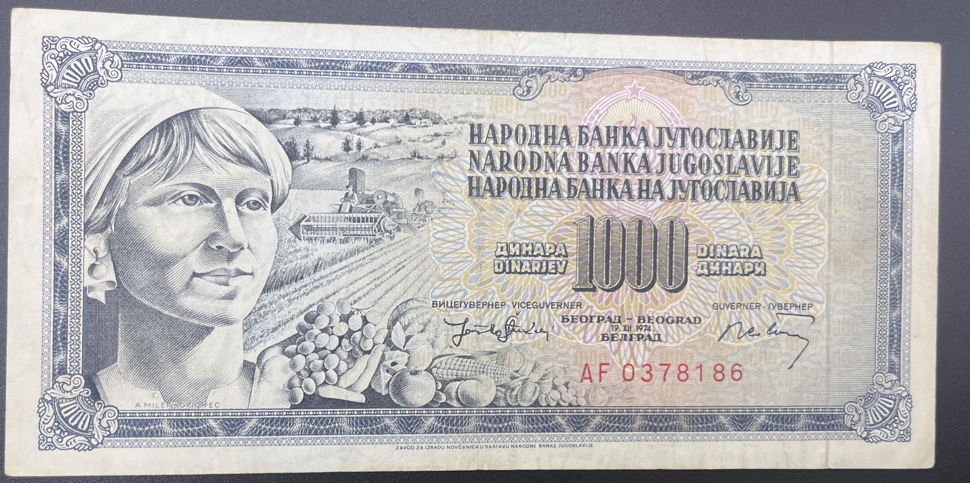 YUGOSLAVYA>1,000.00>DİNAR
