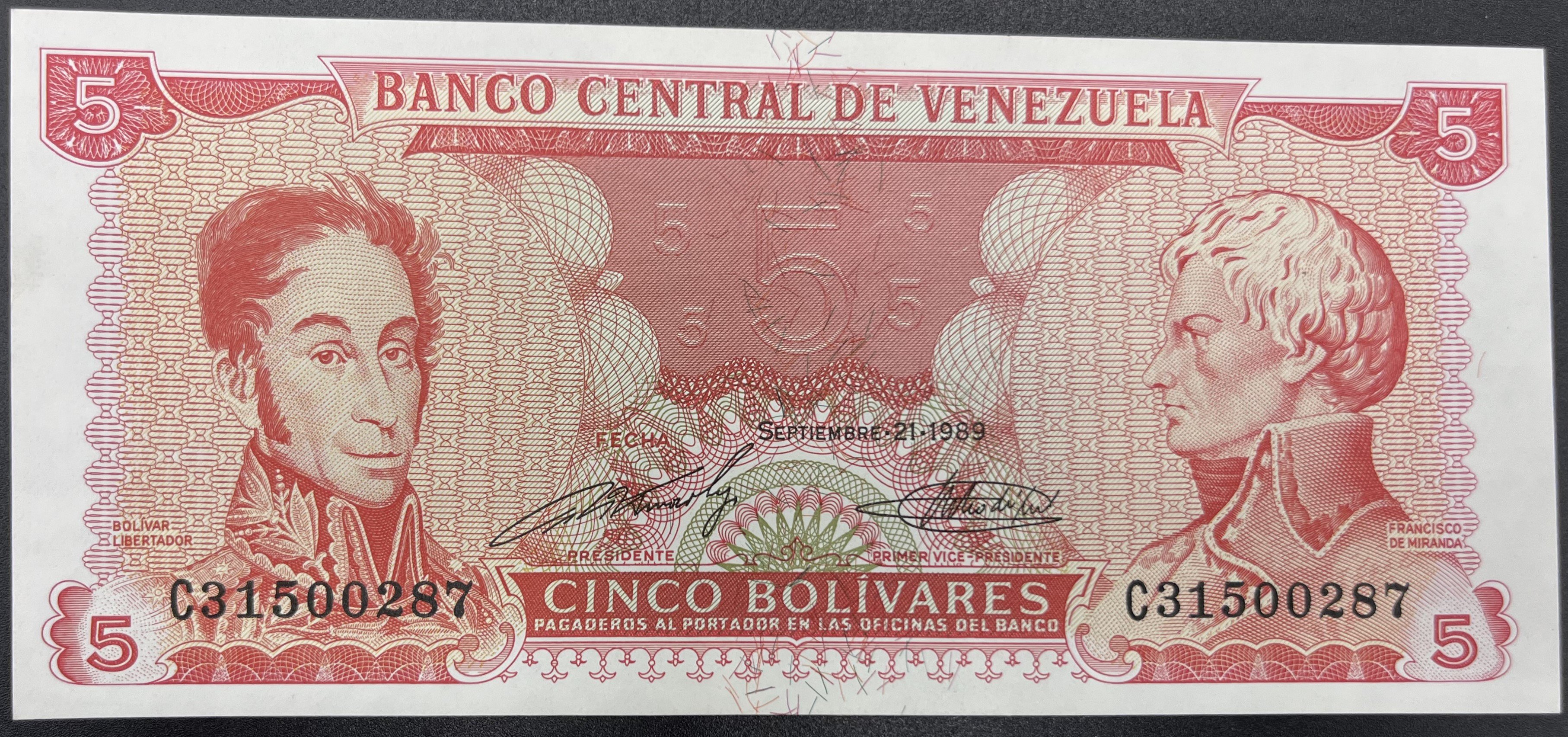VENEZUELLA>5.00>BOLİVAR