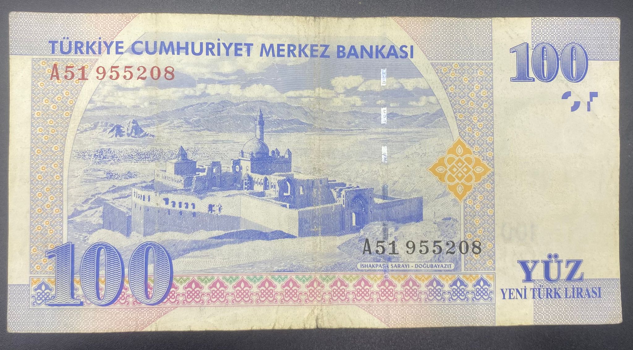 8.EMİSYON>100YTL>TÜRK PARASI> ÇÇT KONDİSYON