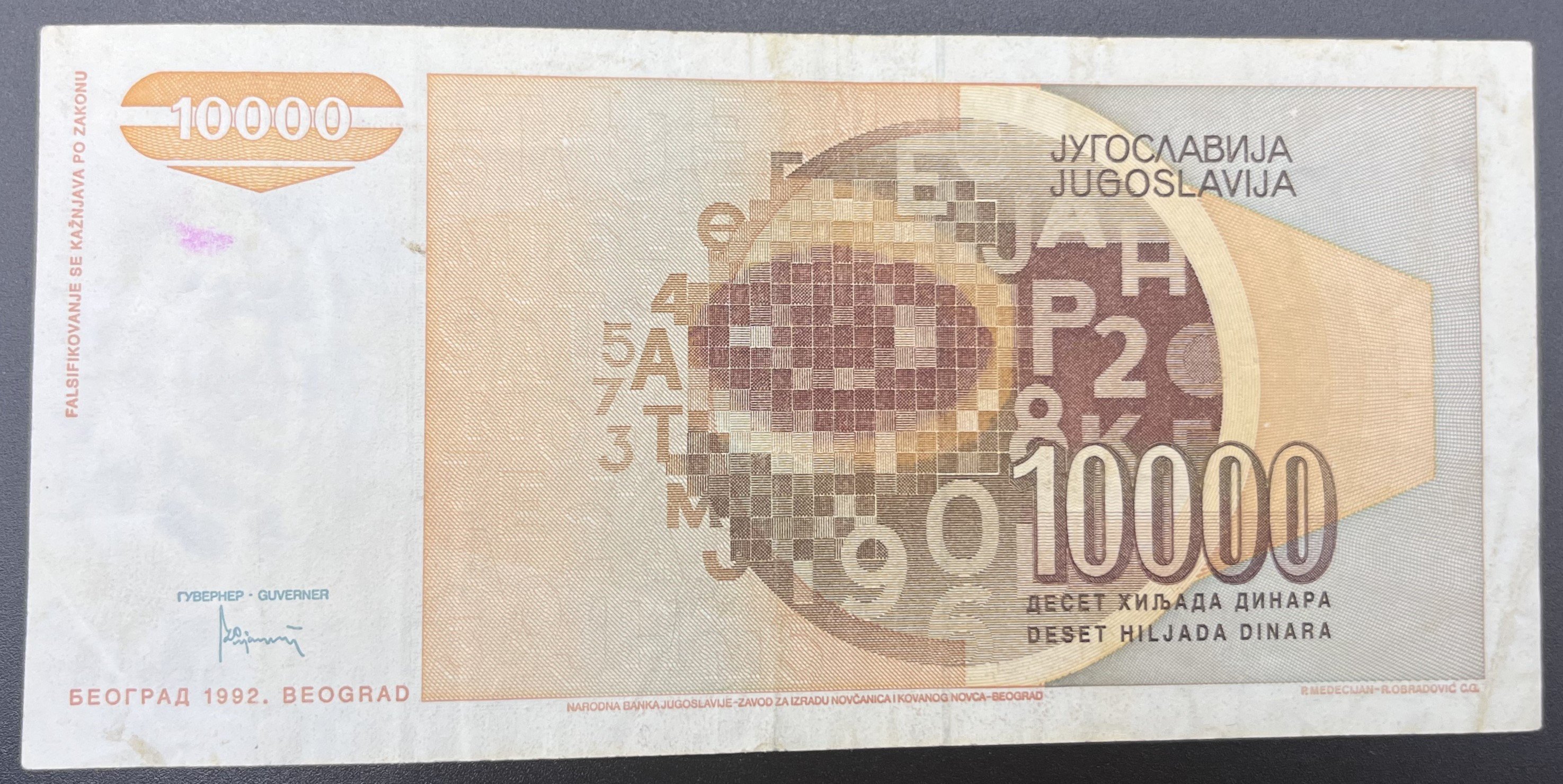 YUGOSLAVYA>10,000.00>DİNAR
