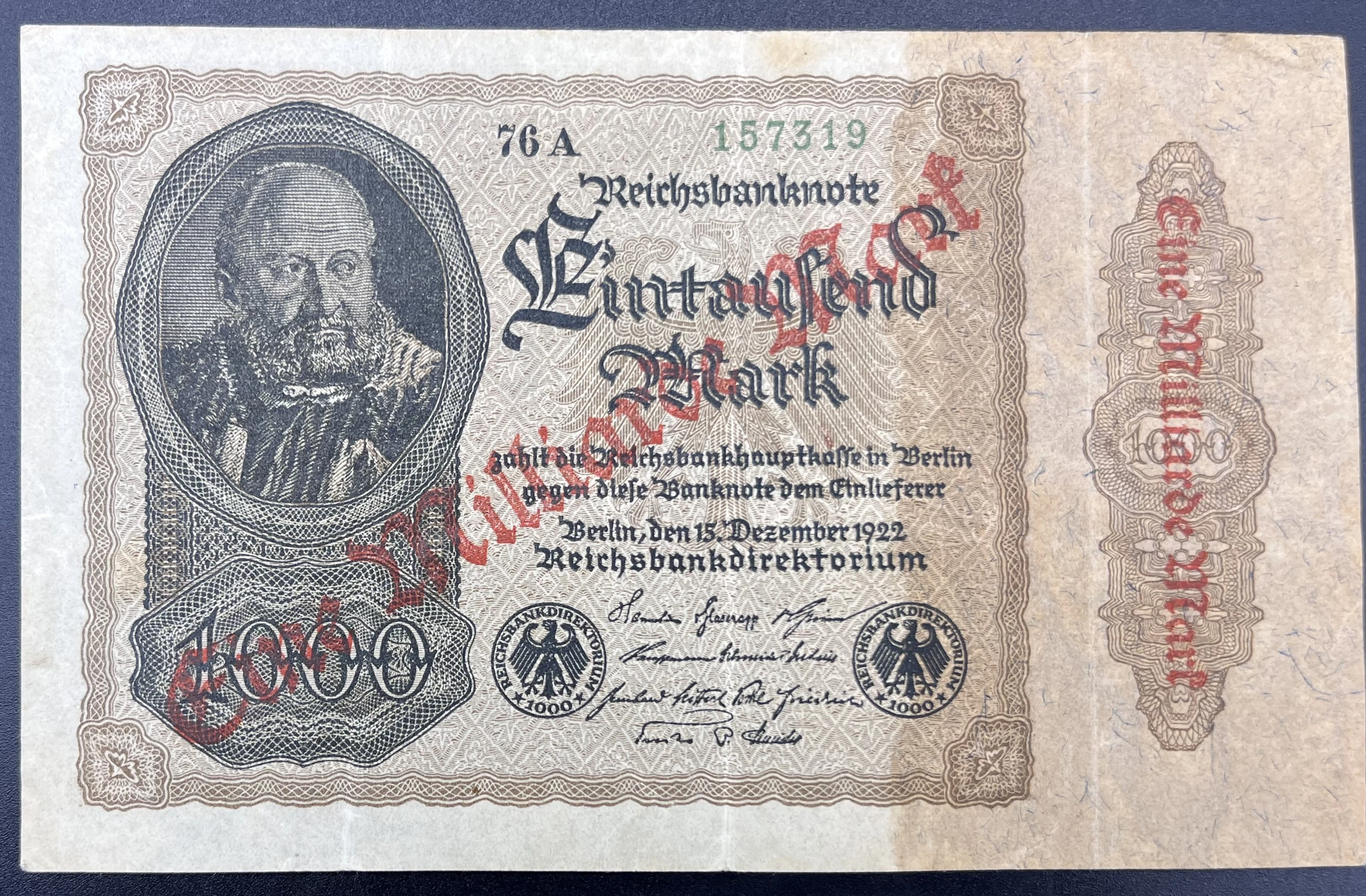 ALMANYA  1 000  MARK  (1922) -TEMİZ