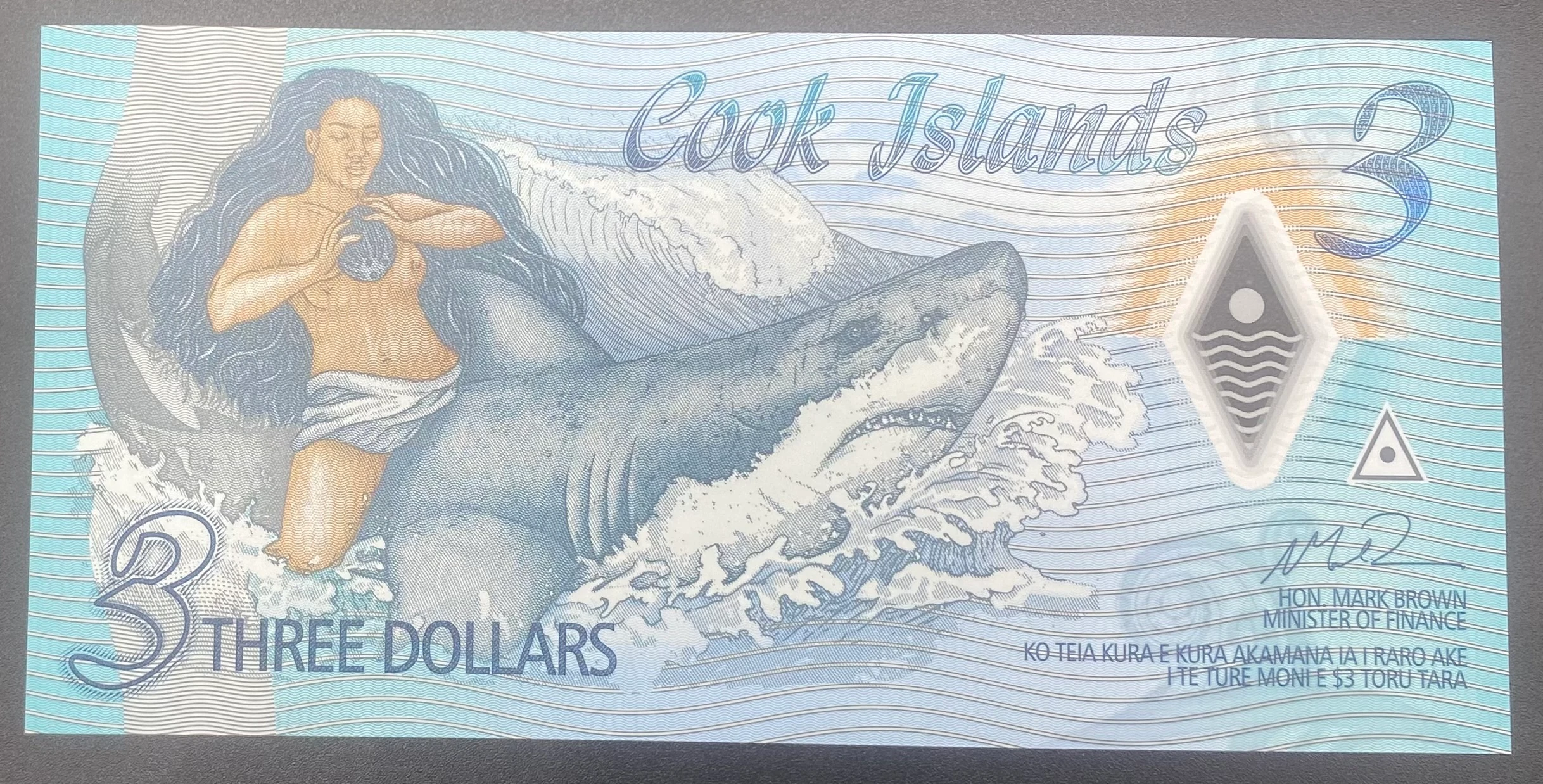 COOK İSLAND  3  DOLAR  (1992)-ÇİL