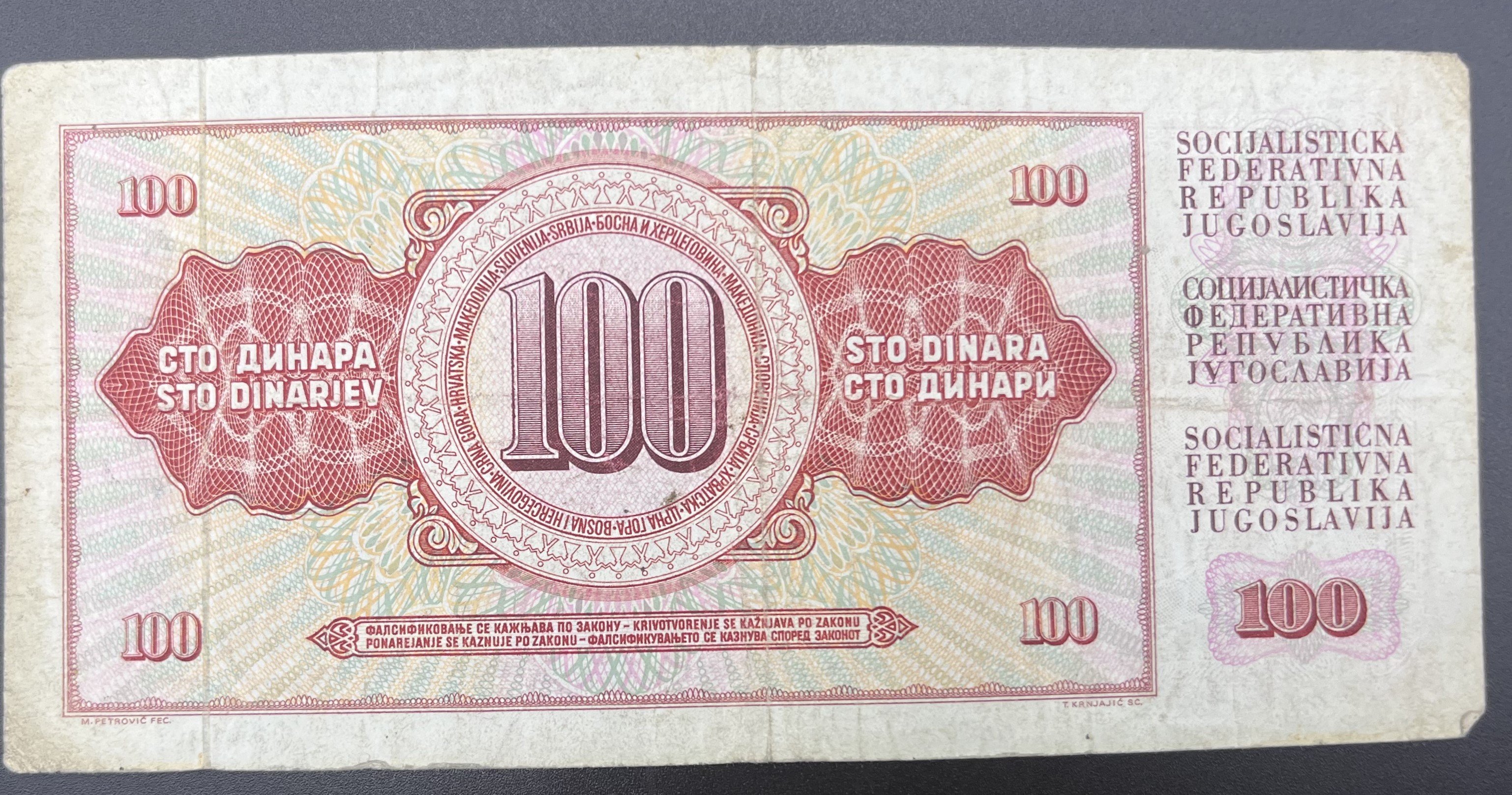 YUGOSLAVYA>100,000.00>DİNAR