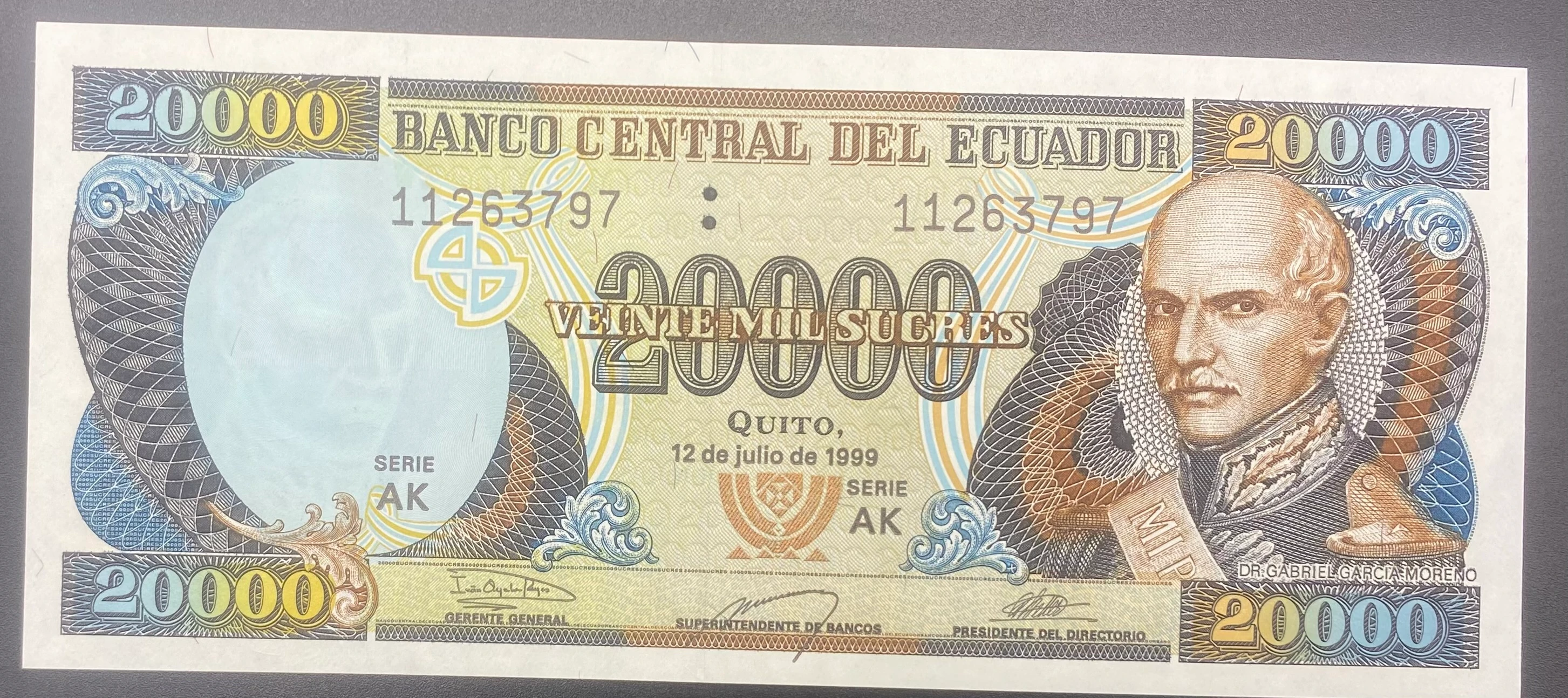 EKVATOR  20 000 SUCRES  (1999)-ÇİL