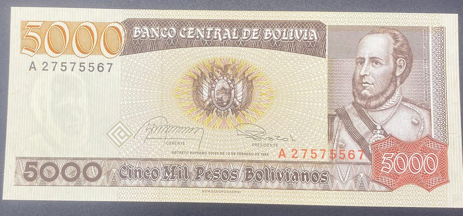 BOLİVYA>5000.00>PESOS