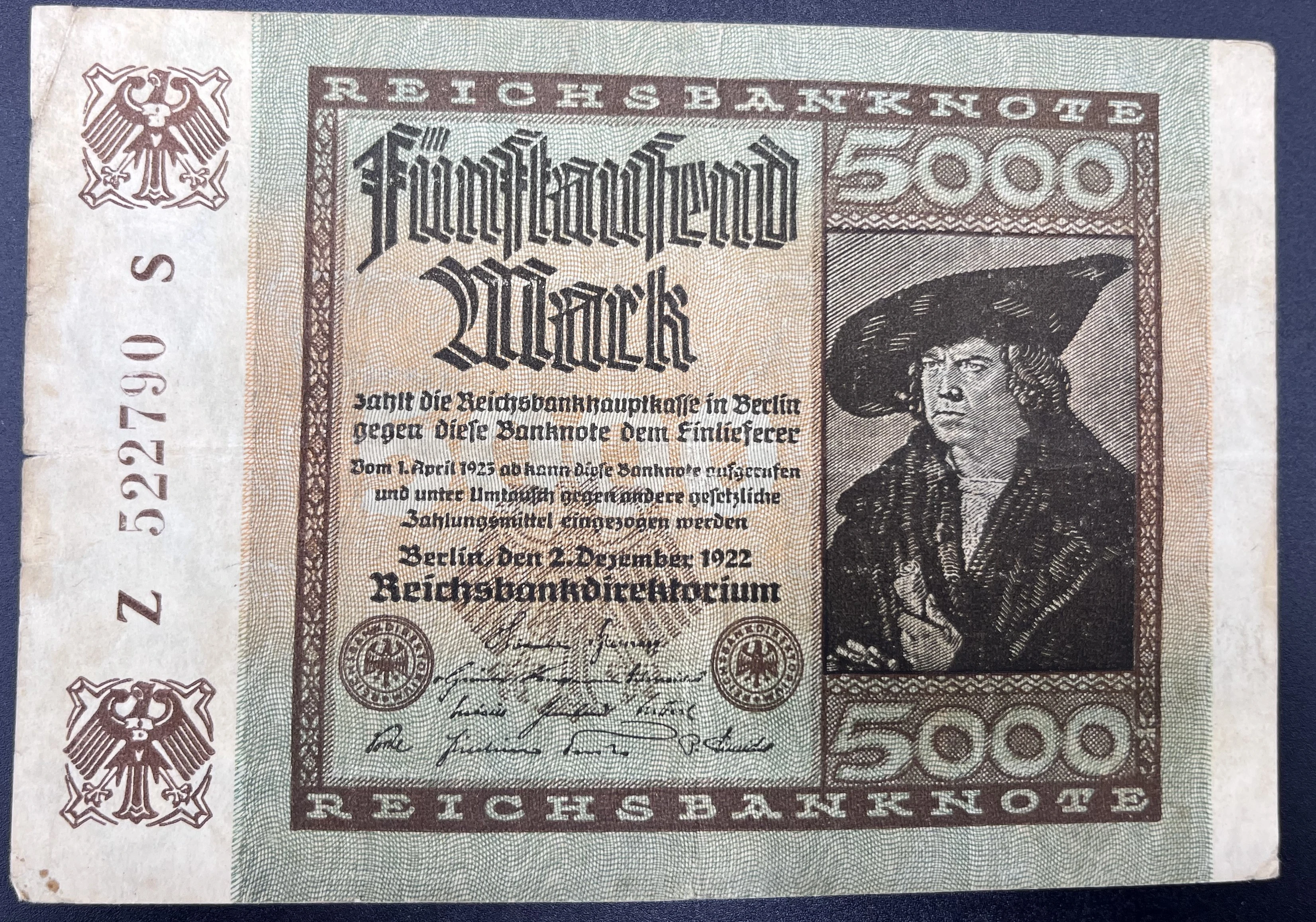 ALMANYA  5 000  MARK  (1918) -TEMİZ