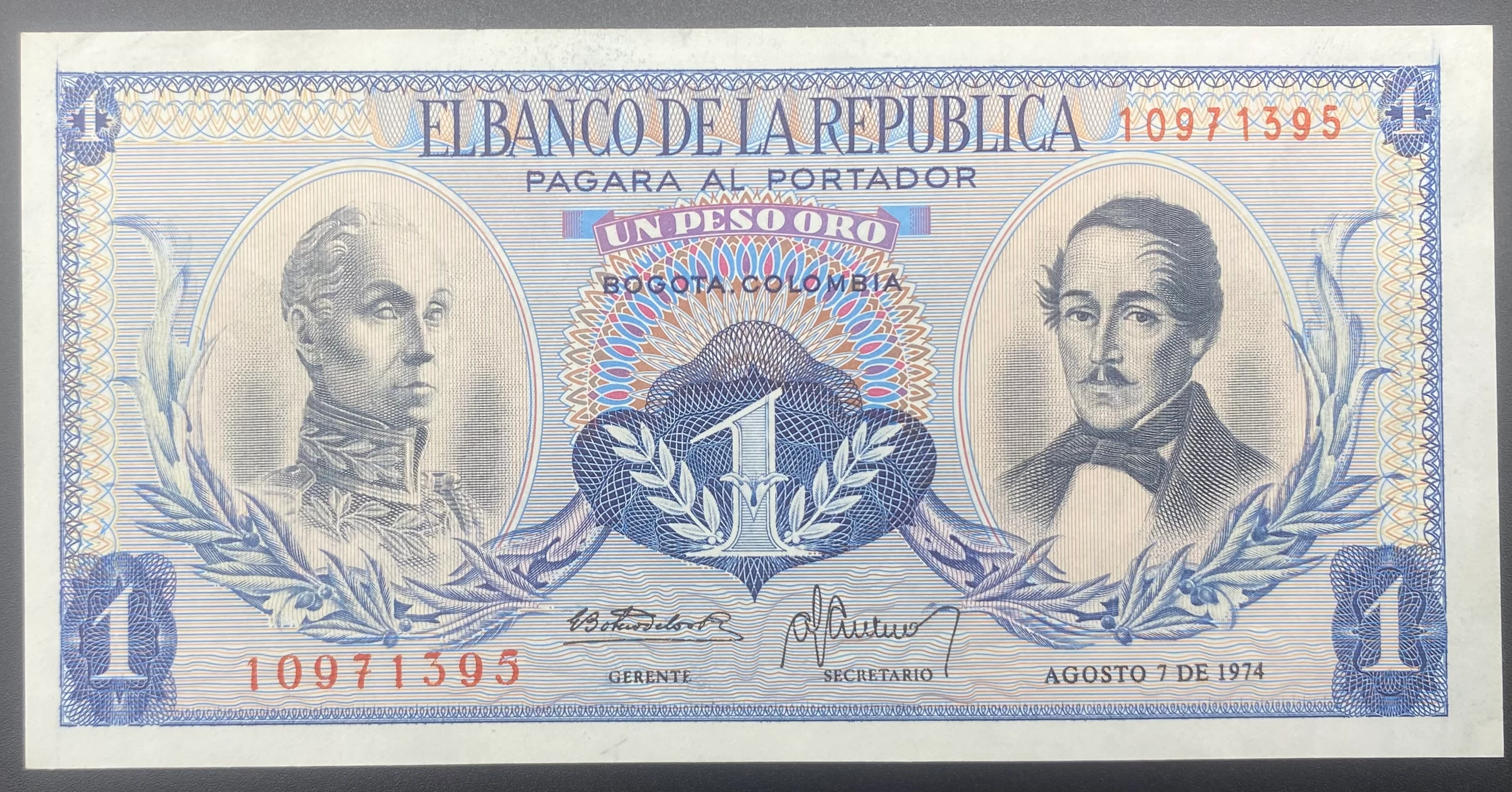 KOLOMBİA  1 PESOS (1974)-ÇİL