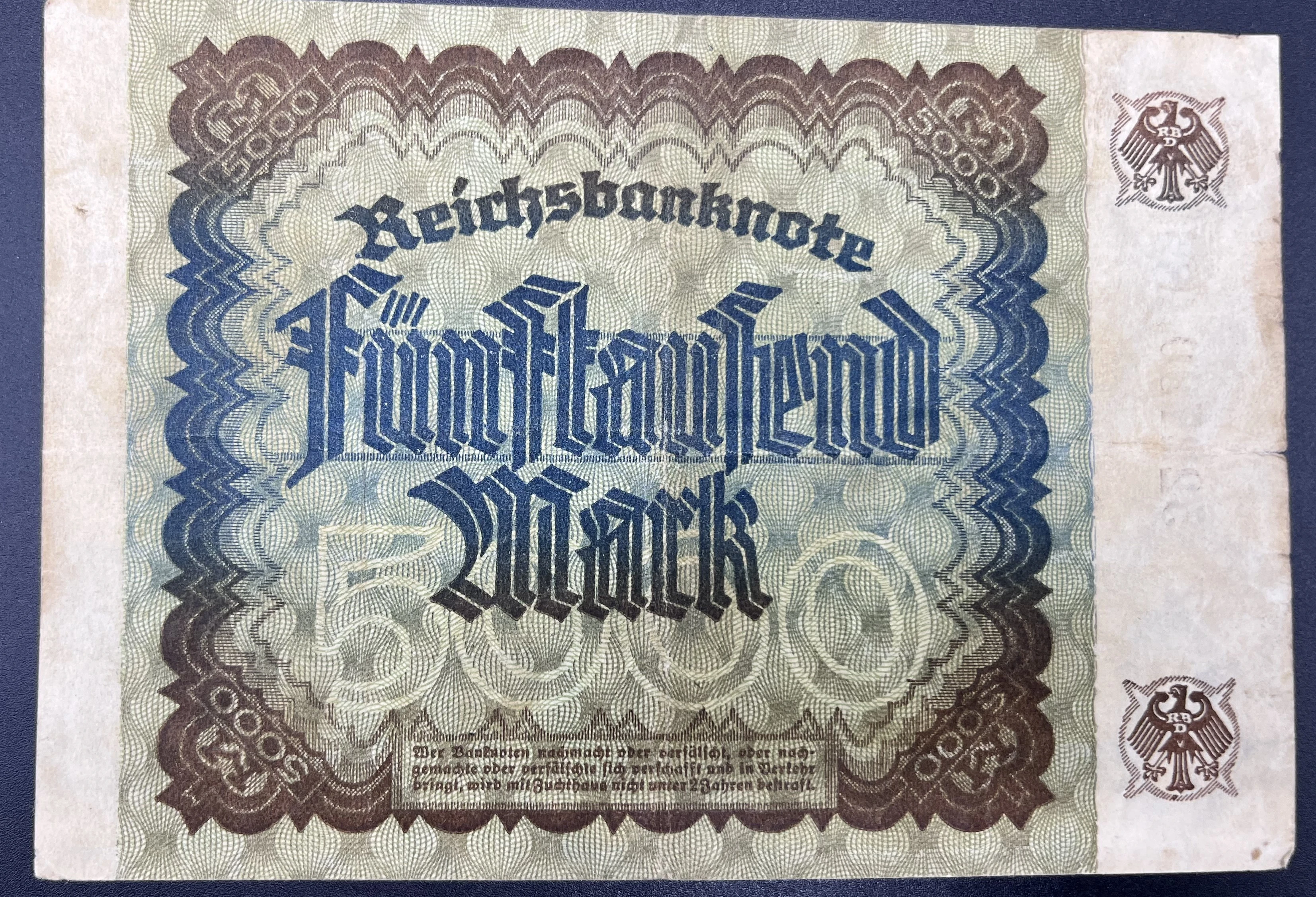 ALMANYA  5 000  MARK  (1918) -TEMİZ