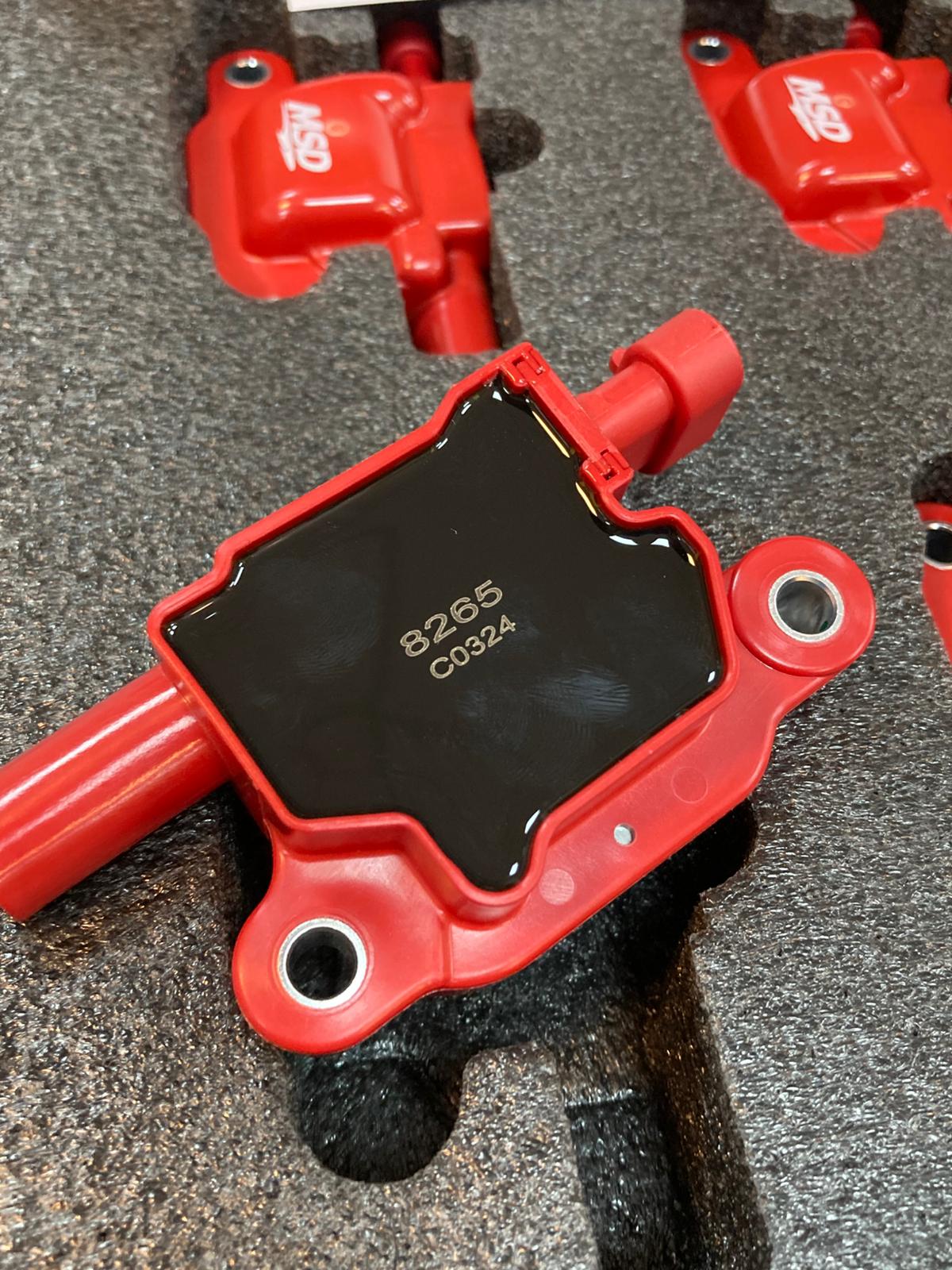 MSD Ateşleme Bobini - Blaster Serisi - LS2/LS3/LS4/LS7/LS9 Motorları - Kırmızı - 8'li Paket
