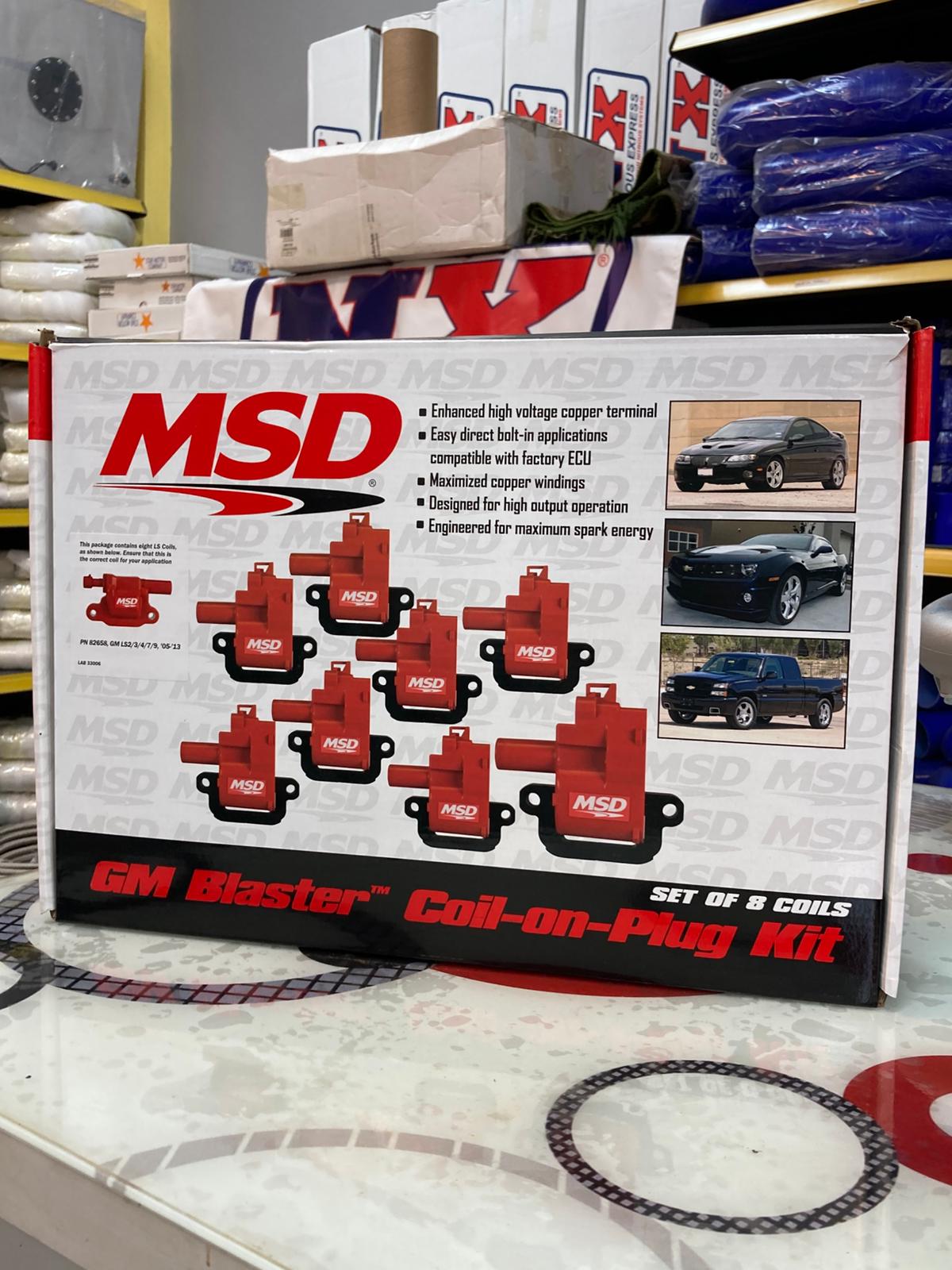 MSD Ateşleme Bobini - Blaster Serisi - LS2/LS3/LS4/LS7/LS9 Motorları - Kırmızı - 8'li Paket