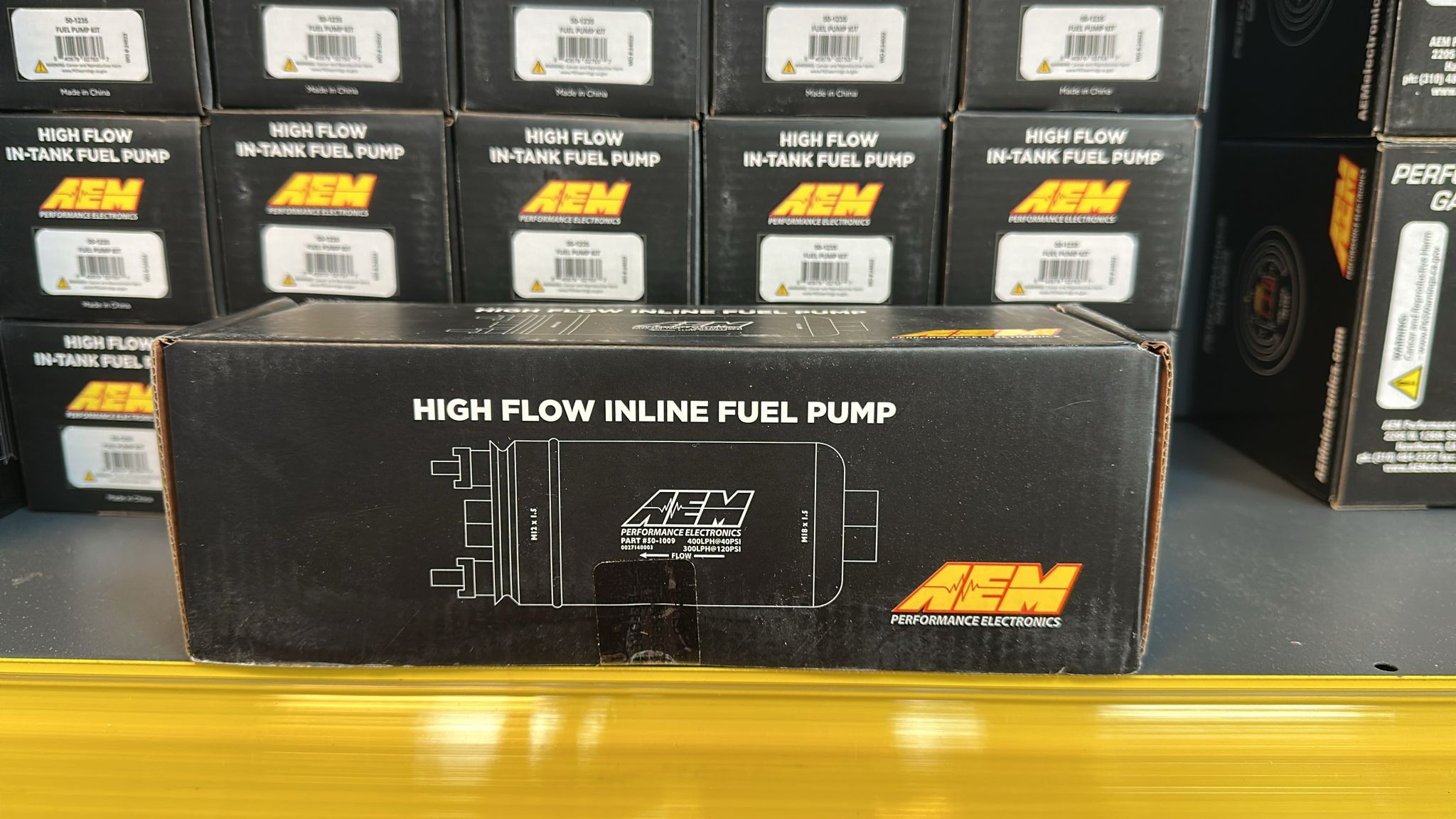 Aem 50-1009 Dış pompa 400LPH HİGH FLOW İNLİNE FUEL PUMP E85