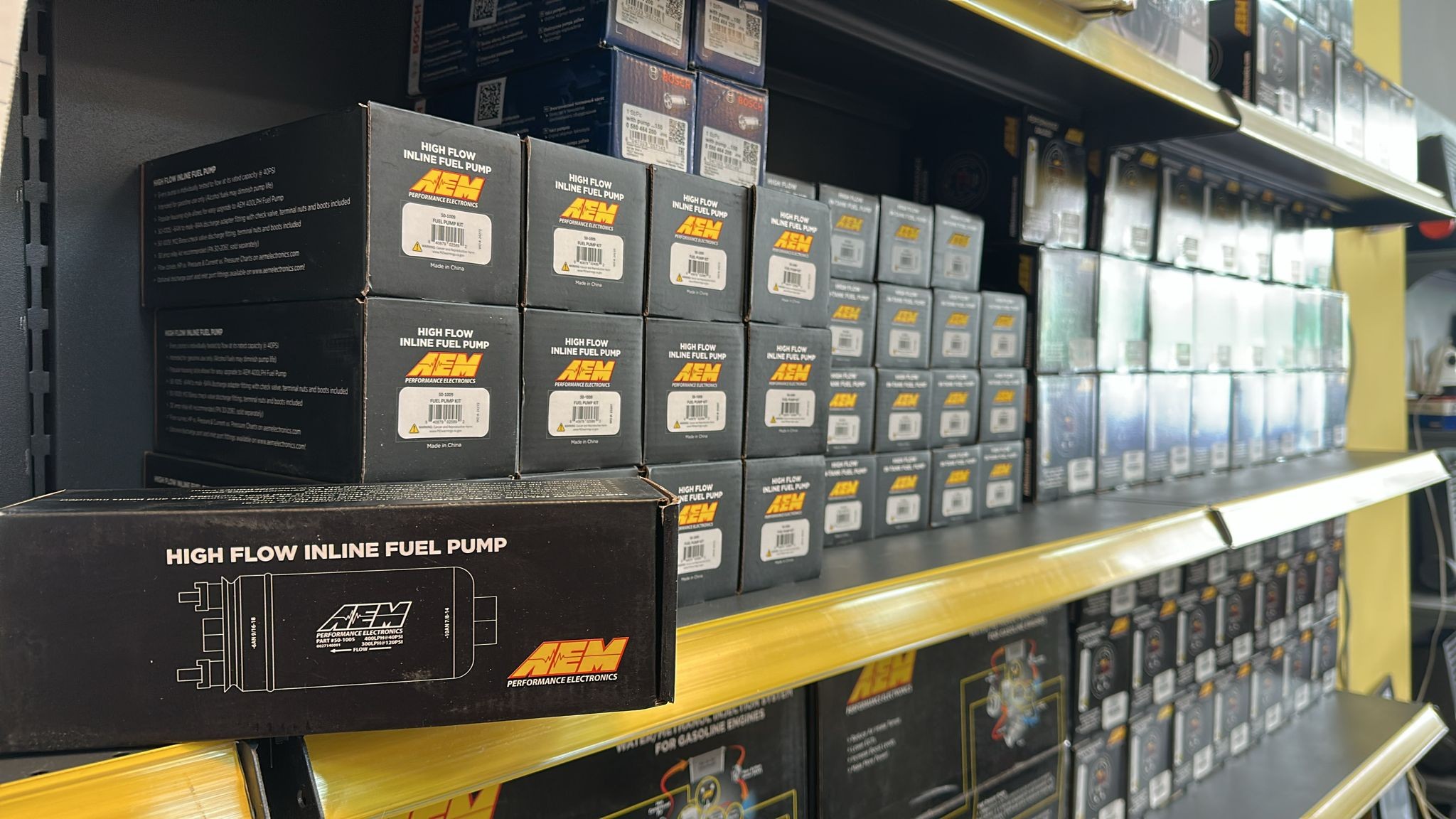 Aem 50-1009 Dış pompa 400LPH HİGH FLOW İNLİNE FUEL PUMP E85